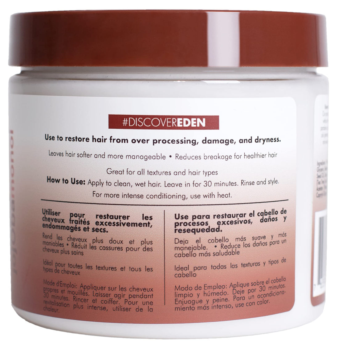 EDEN BodyWorks JoJoba Monoi Deep Conditioner | 16 oz | Moisturize, Soften & Repair Hair - Packaging May Vary