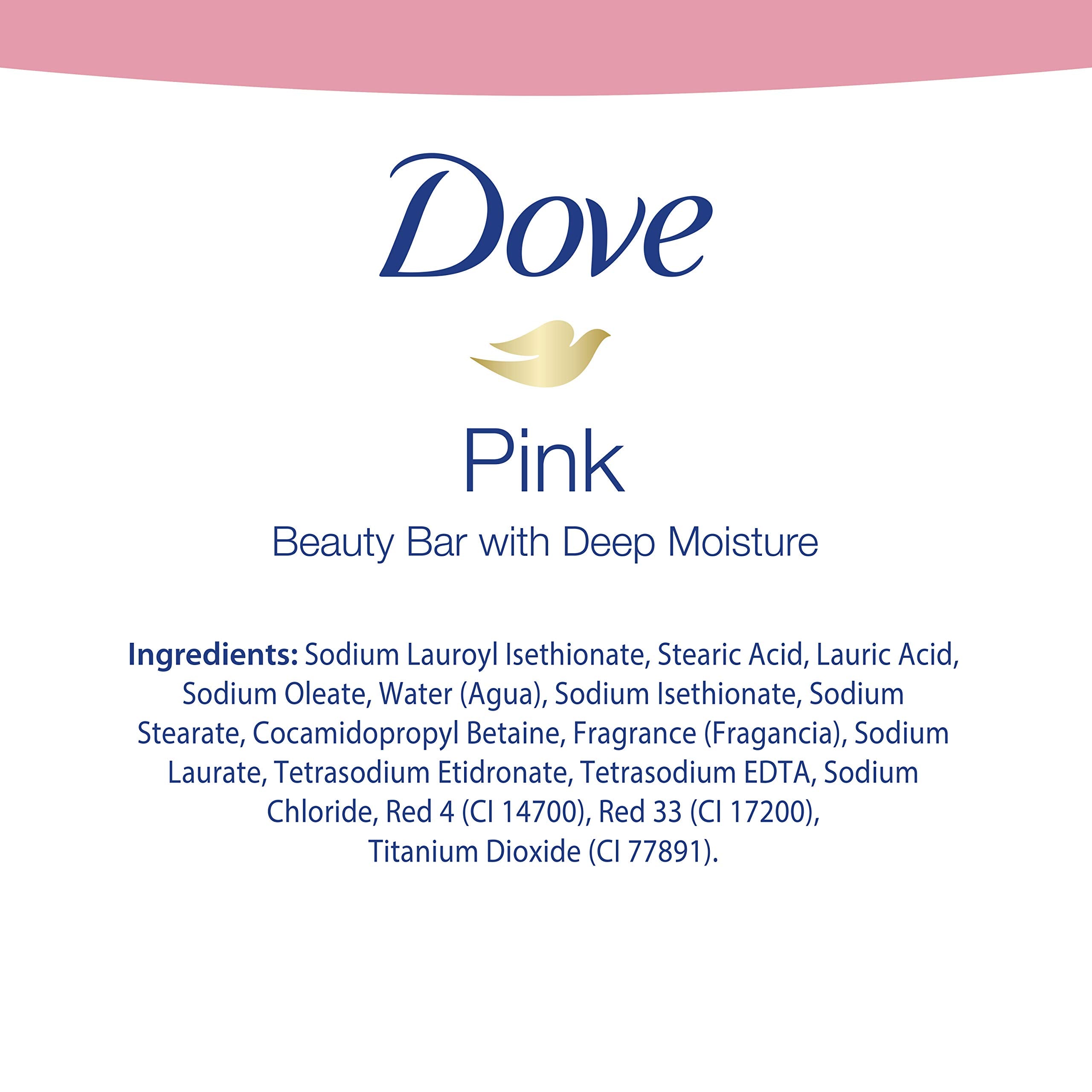 Dove Beauty Bar, Pink 4 oz, 8 Bar