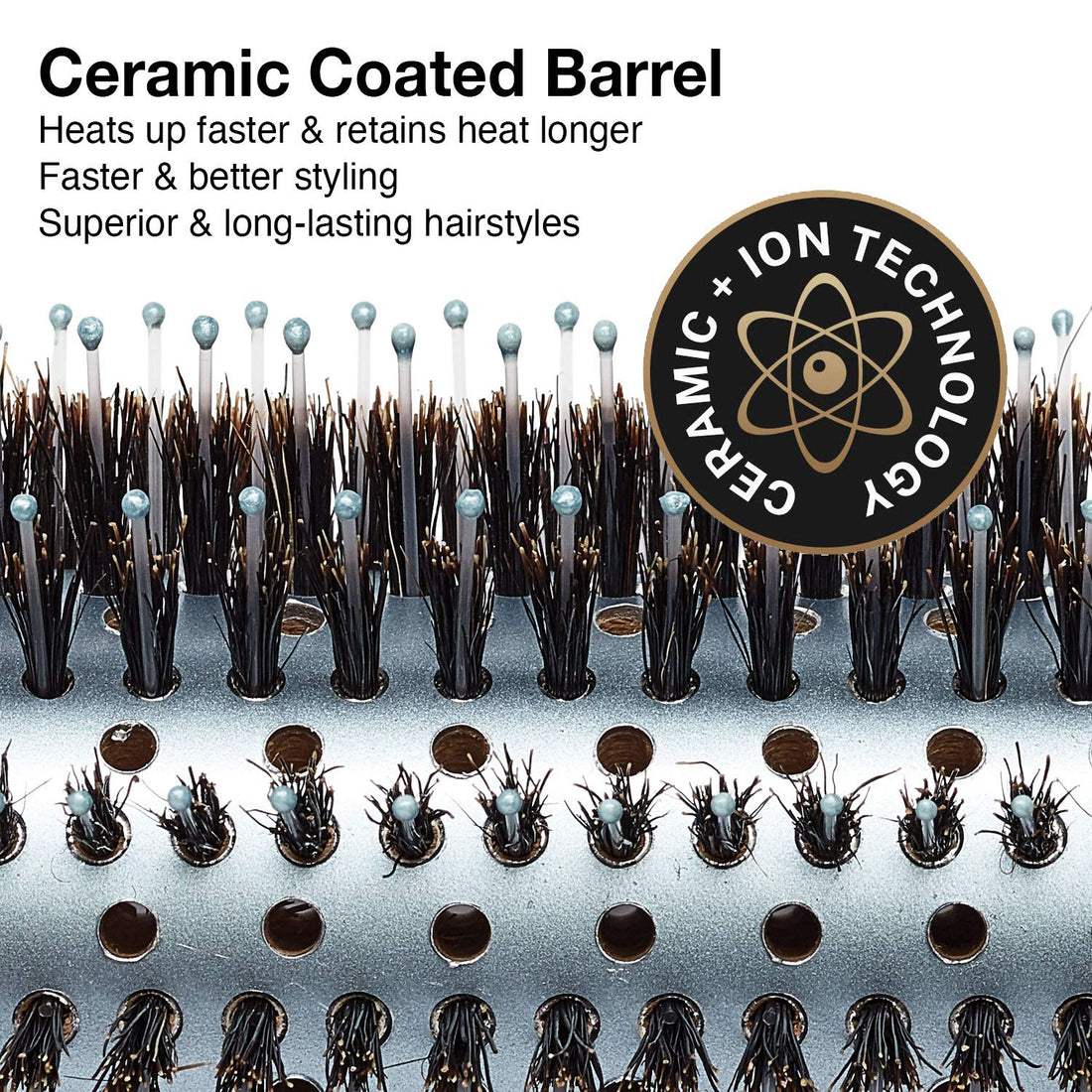 Ã‚ Olivia Garden EcoHair Combo Vent Round Eco-Friendly Bamboo Hair Brush EH-COV18 (2 1/8)