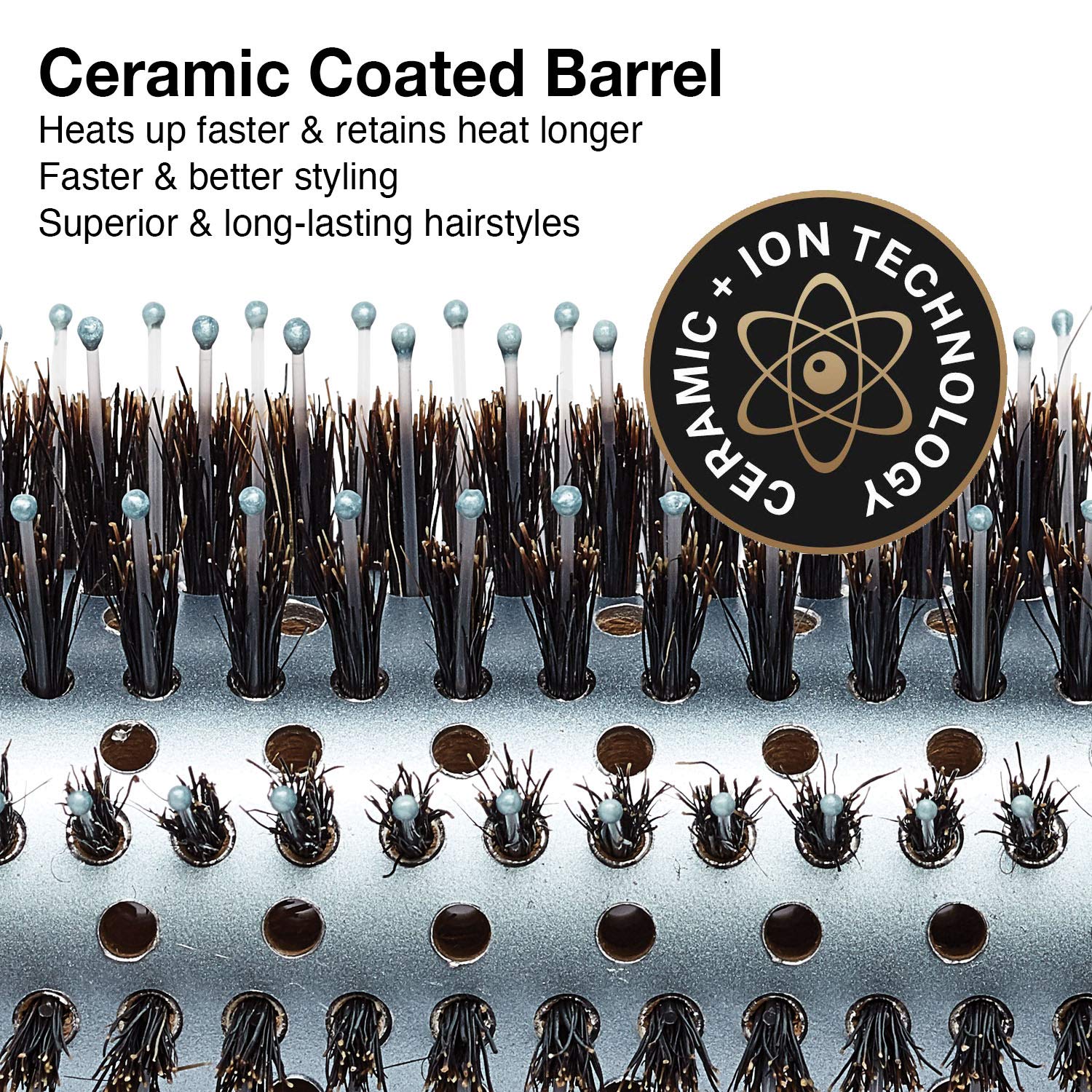 ÿOlivia Garden EcoHair Combo Vent Round Eco-Friendly Bamboo Hair Brush EH-COV24 (2 1/4)