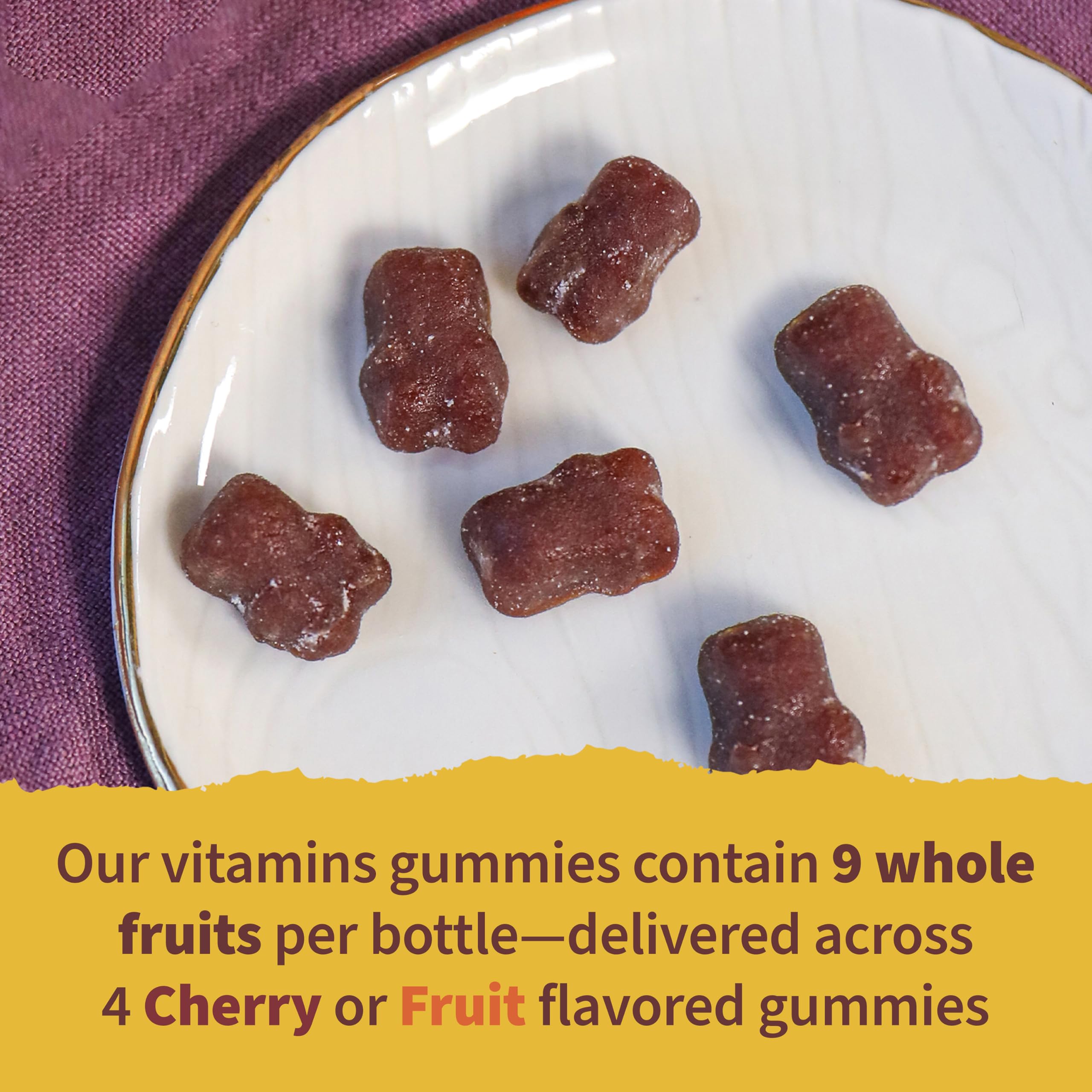 Garden of Life Organics Kids Gummy Vitamins, Certified Organic, Non-GMO & Vegan Complete Children's - B12, C & D3 Gluten, Soy & Dairy Free Real Fruit Chew Gummies, Multi, Cherry, 120 Count