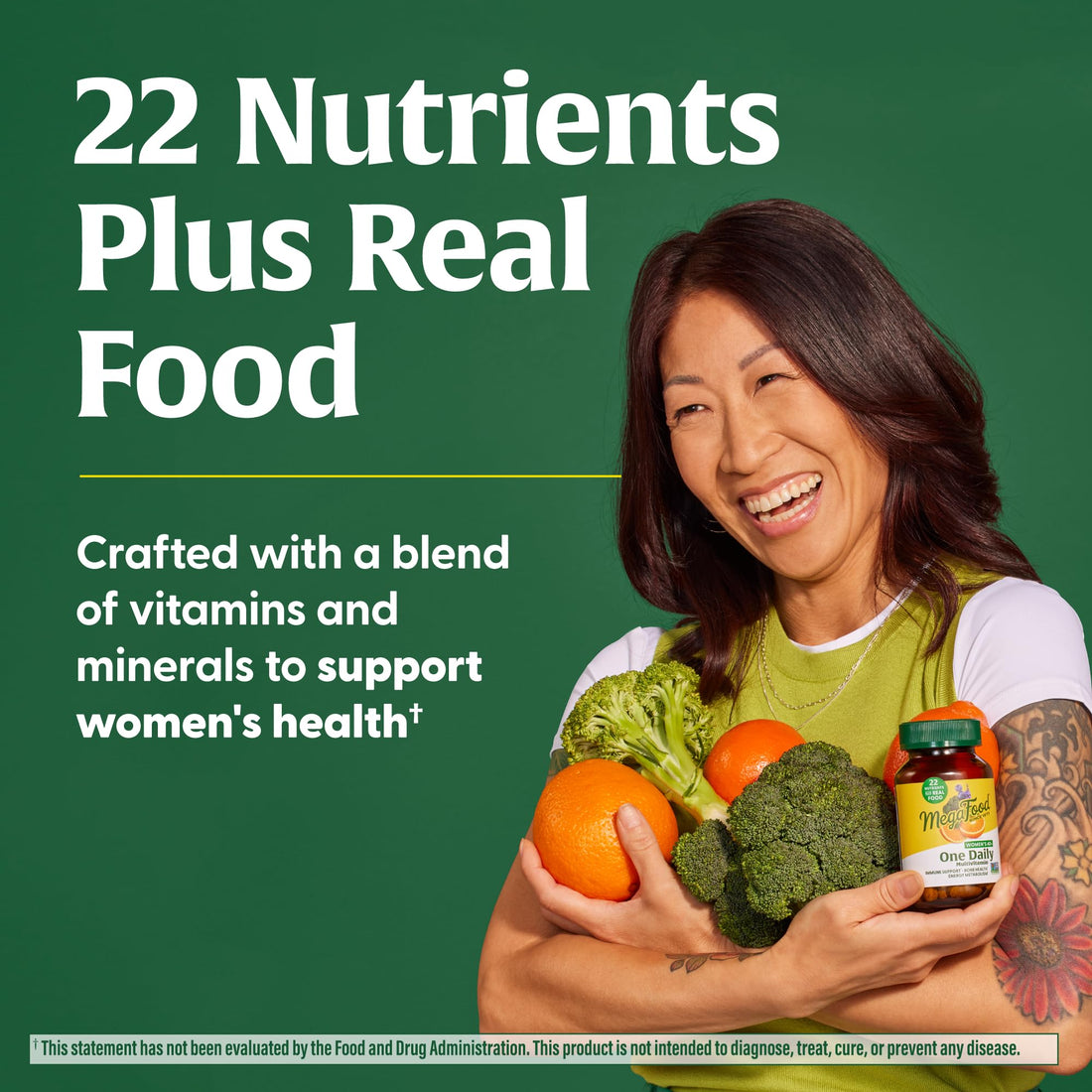 MegaFood Women's 40+ One Daily Multivitamin for Women with Vitamin B12, Vitamin B6, Vitamin C, Vitamin D, Zinc & Iron – Plus Real Food - Immune Support - Bone Health - Non-GMO - Vegetarian - 90 Tabs