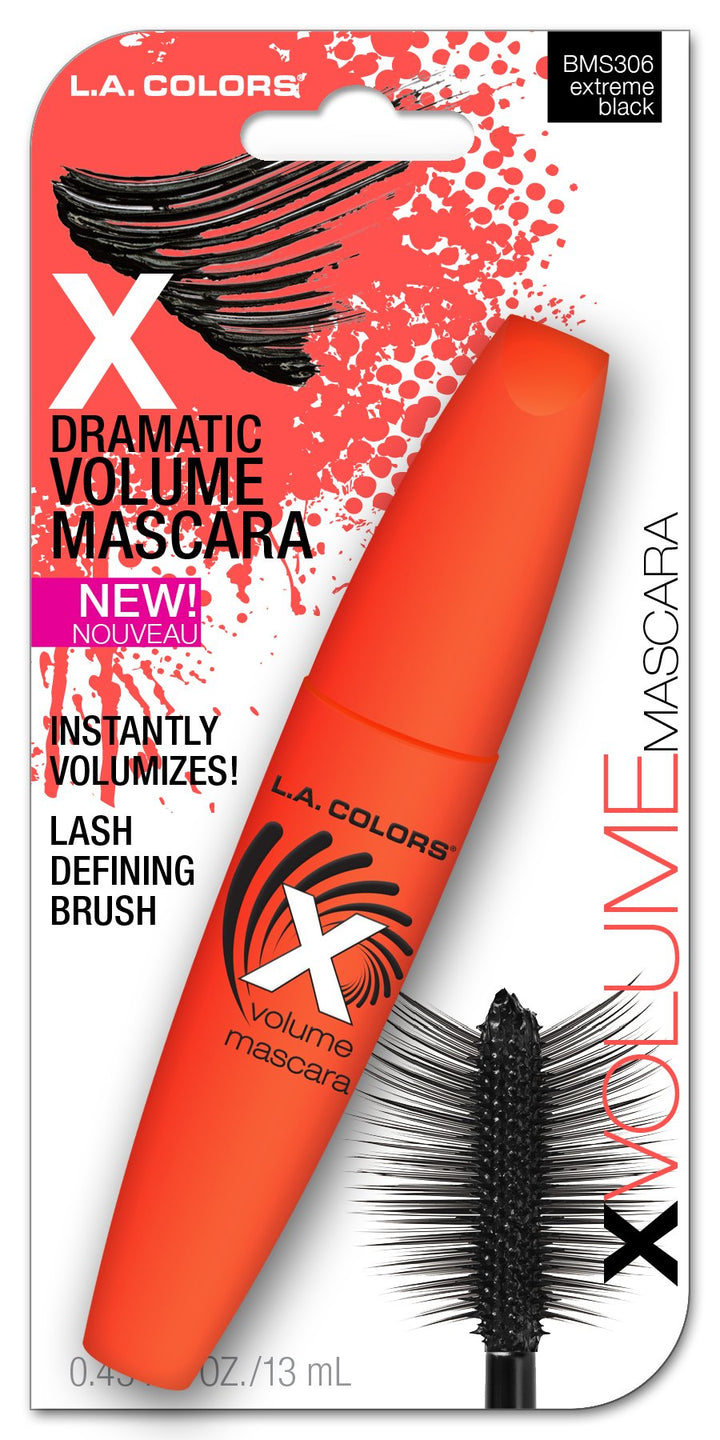 L.A. Colors X Volume Mascara, Extreme Black, 3 Count (Pack of 3)