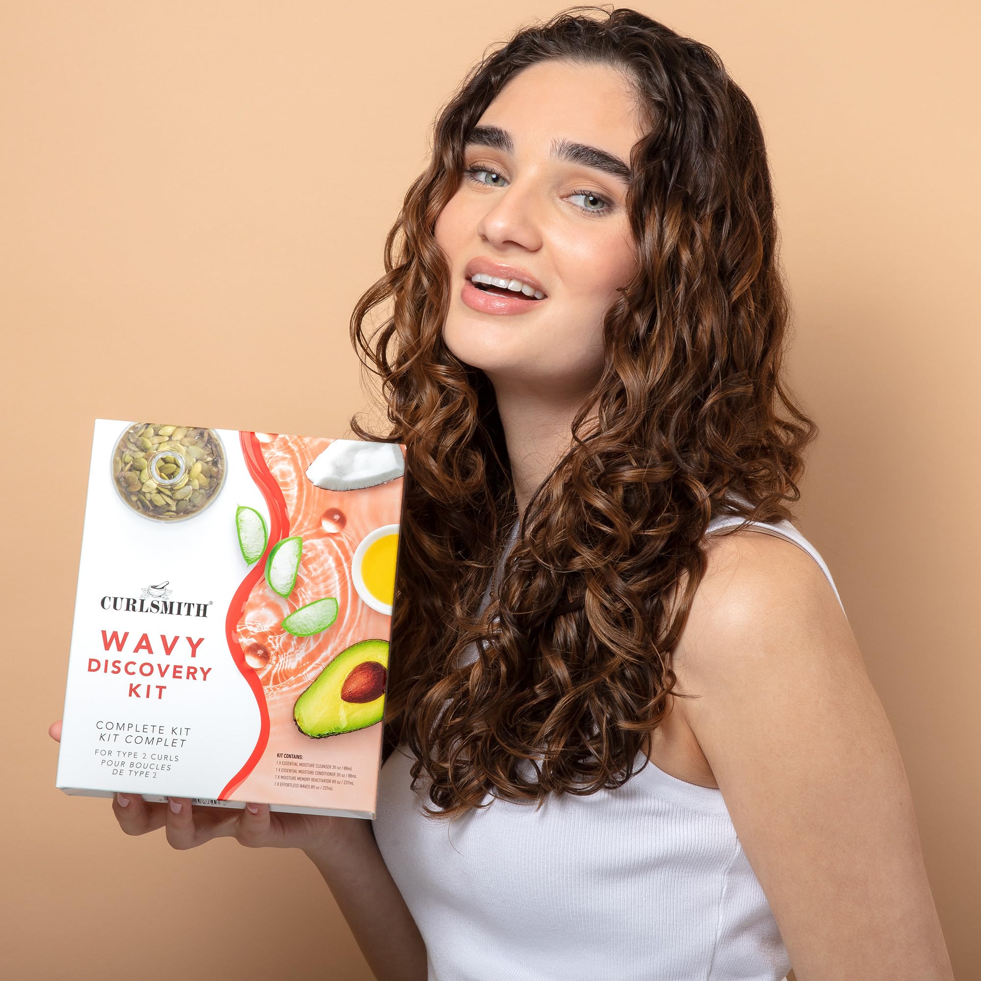 Curlsmith - Wavy Wash Day Discovery Kit | Complete Wash Day Kit, Perfect for People with Type 2 Curls | Cleanse, Control Frizz, Nourish & Hydrate Hair to Enhance Natural Waves