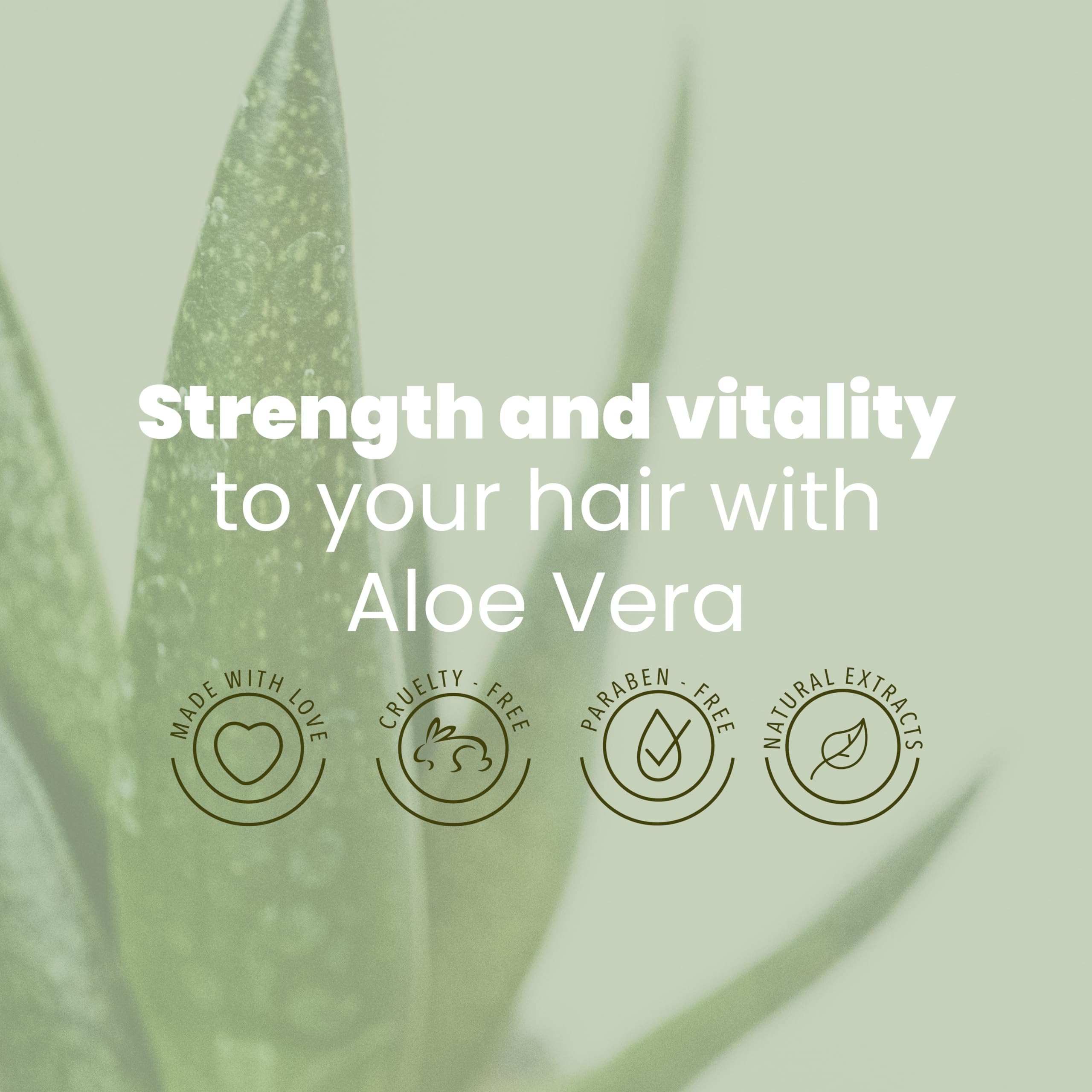 ANYELUZ Aloe Vera Shampoo and Conditioner Set, With Biotin, Provides Strength and Vitality to your Hair, Removes Excess Oil and Residues, for All Hair Types