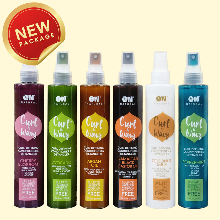 ON NATURAL - Curl n Wavy - Detangler [Cherry Blossom] 4.5oz (Pack of 1)