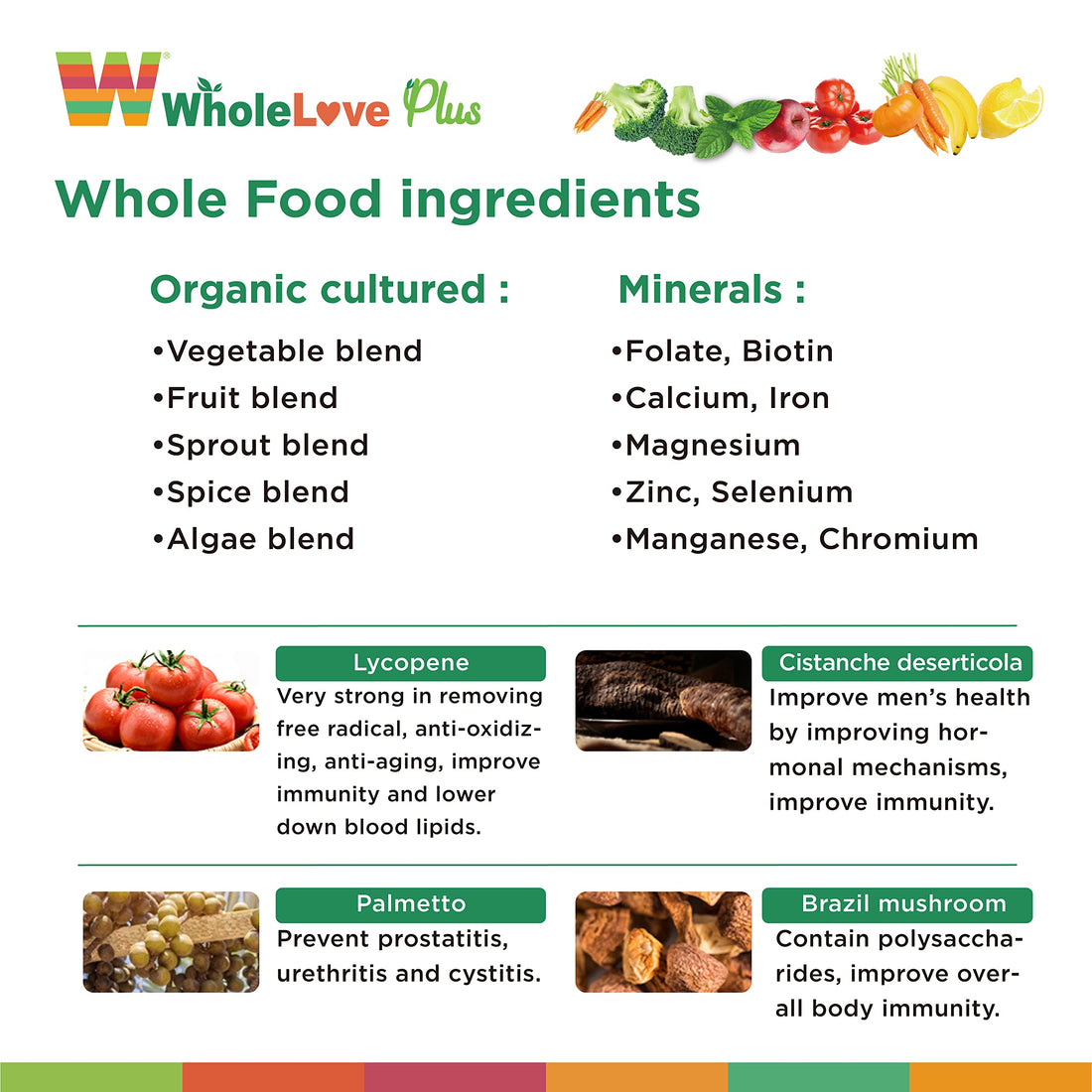 NOTO WholeLove Plus Women's Organic Whole Food Multivitamin, 60 Tables Health Supplements for Immune Support, Vitamin Vegan