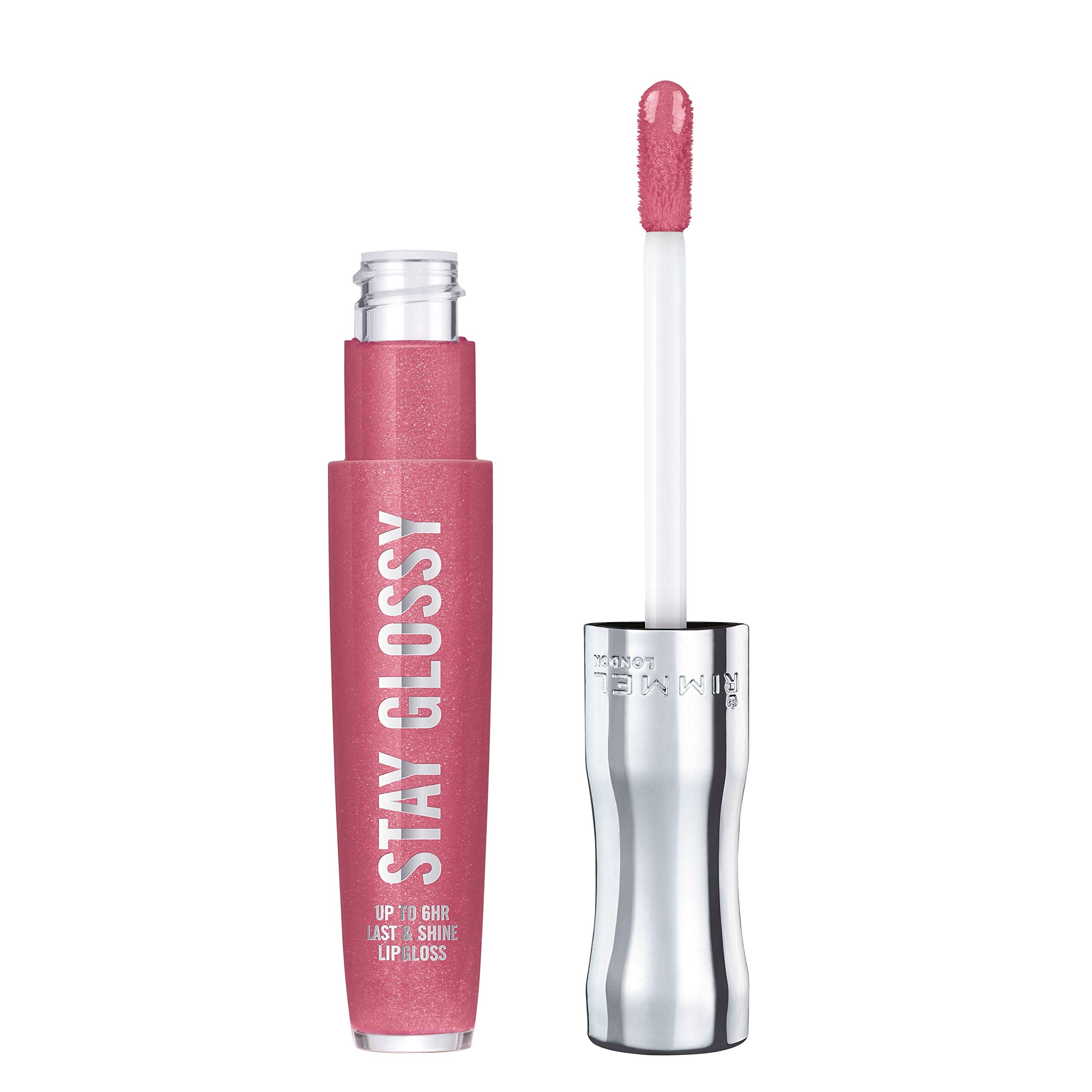 Rimmel Stay Glossy 6 Hour Lipgloss, Stay My Rose, 0.18 Fluid Ounce