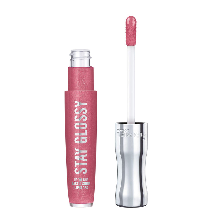 Rimmel Stay Glossy 6 Hour Lipgloss, Stay My Rose, 0.18 Fluid Ounce