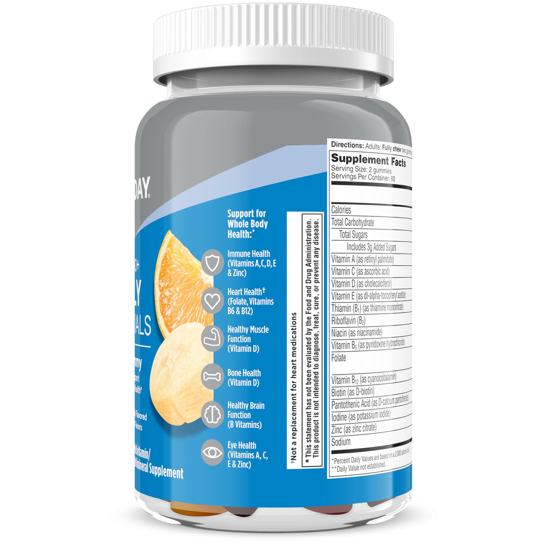 One A Day Men’s 50+ Daily Essentials Multivitamin Gummies, Multivitamin for Men Over 50, Gummy Vitamins with B Vitamins and Vitamin D, Men’s Multivitamin 50 Plus, Fruit Medley Flavor, 120 Gummies