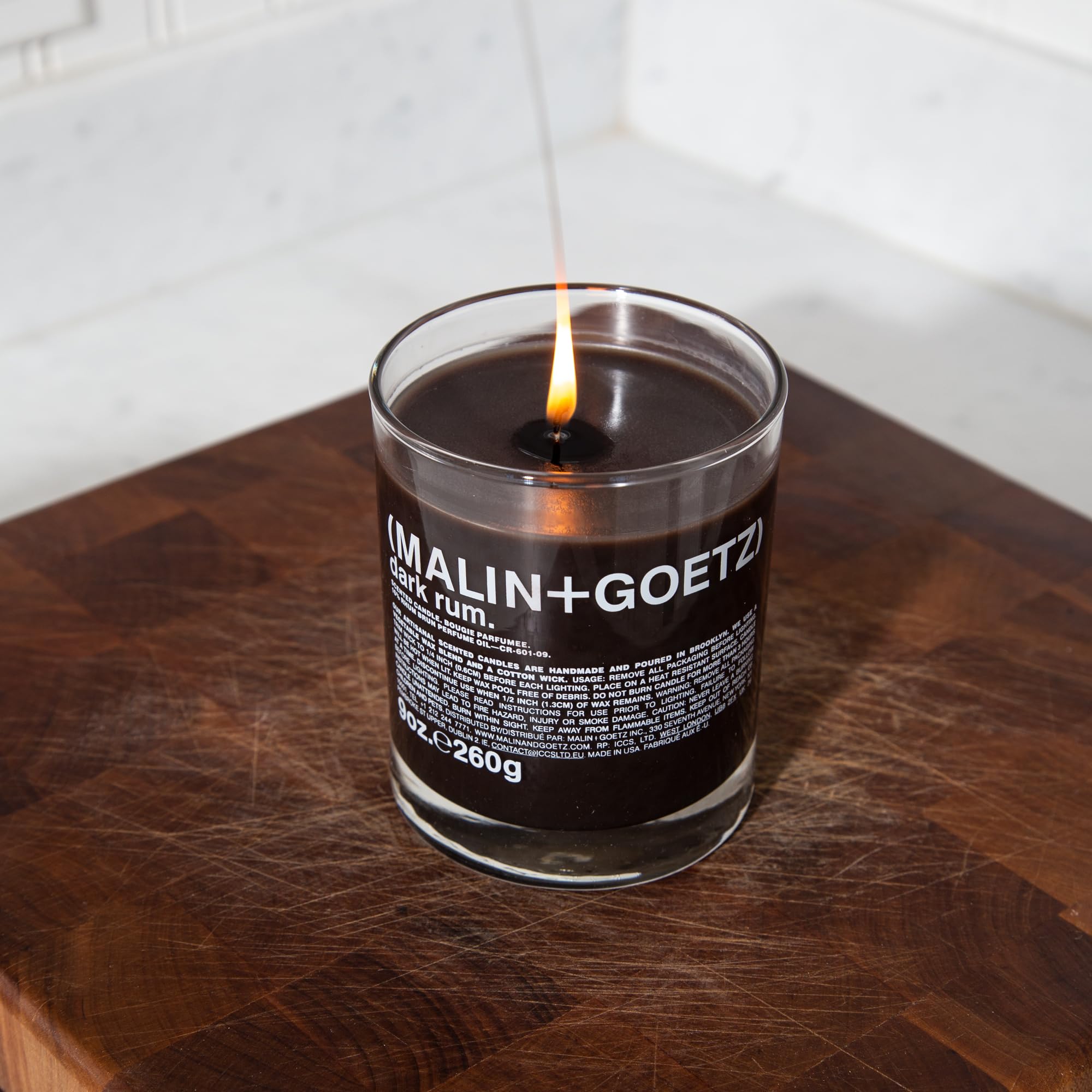 Malin + Goetz Dark Rum Candle ââ‚¬â€œ Dark & Spicy Aroma Fragrance Scent, Natural Wax Blend, Traditional Bay Rum Inspired, Vegan & Cruelty Free, Cotton Wick, Lasts 60 HoursÃ‚Â