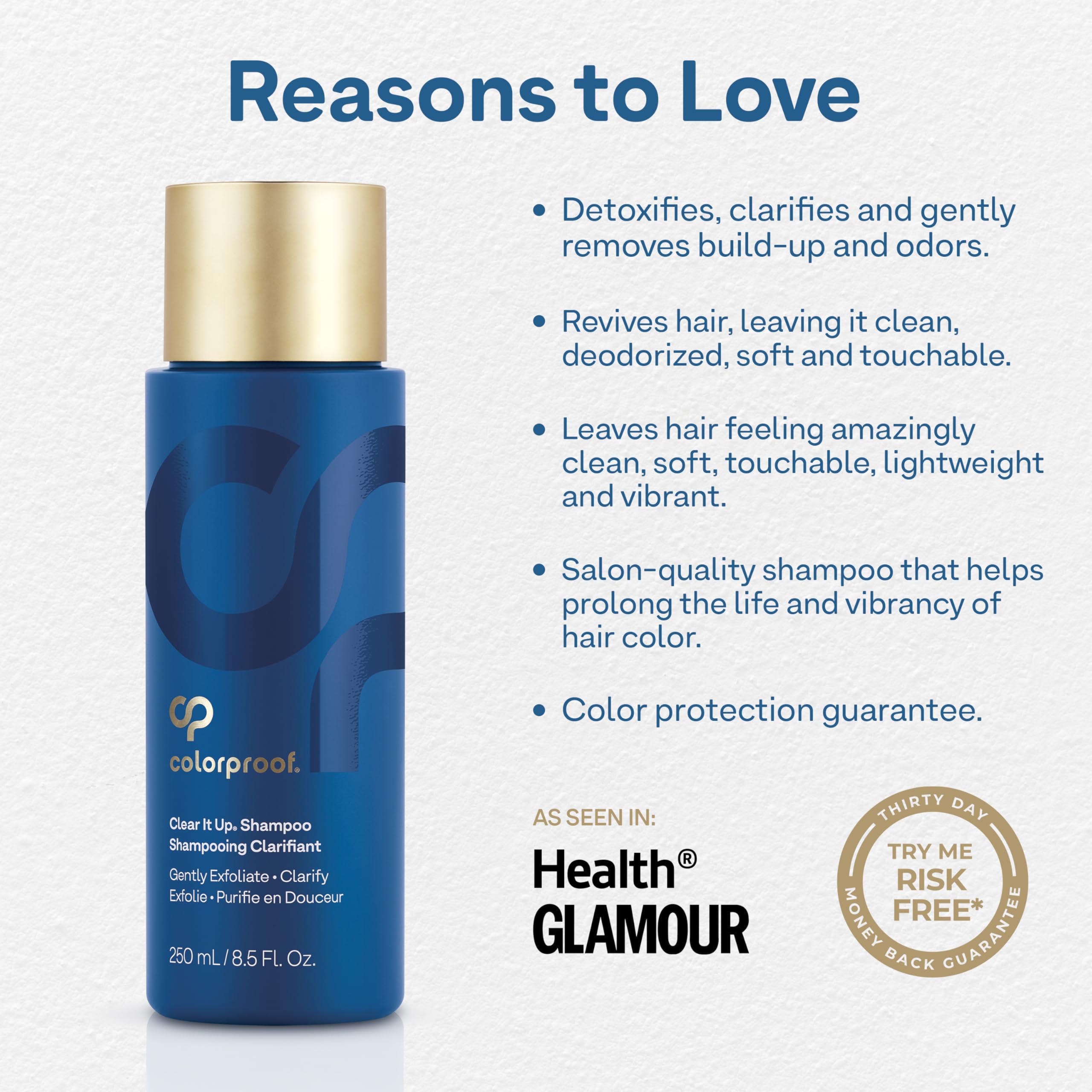 Colorproof Clear It Up Clarifying Shampoo 8.5 Fl. Oz. Shampoo for Color Treated Hair, Coconut & Lemongrass Scent