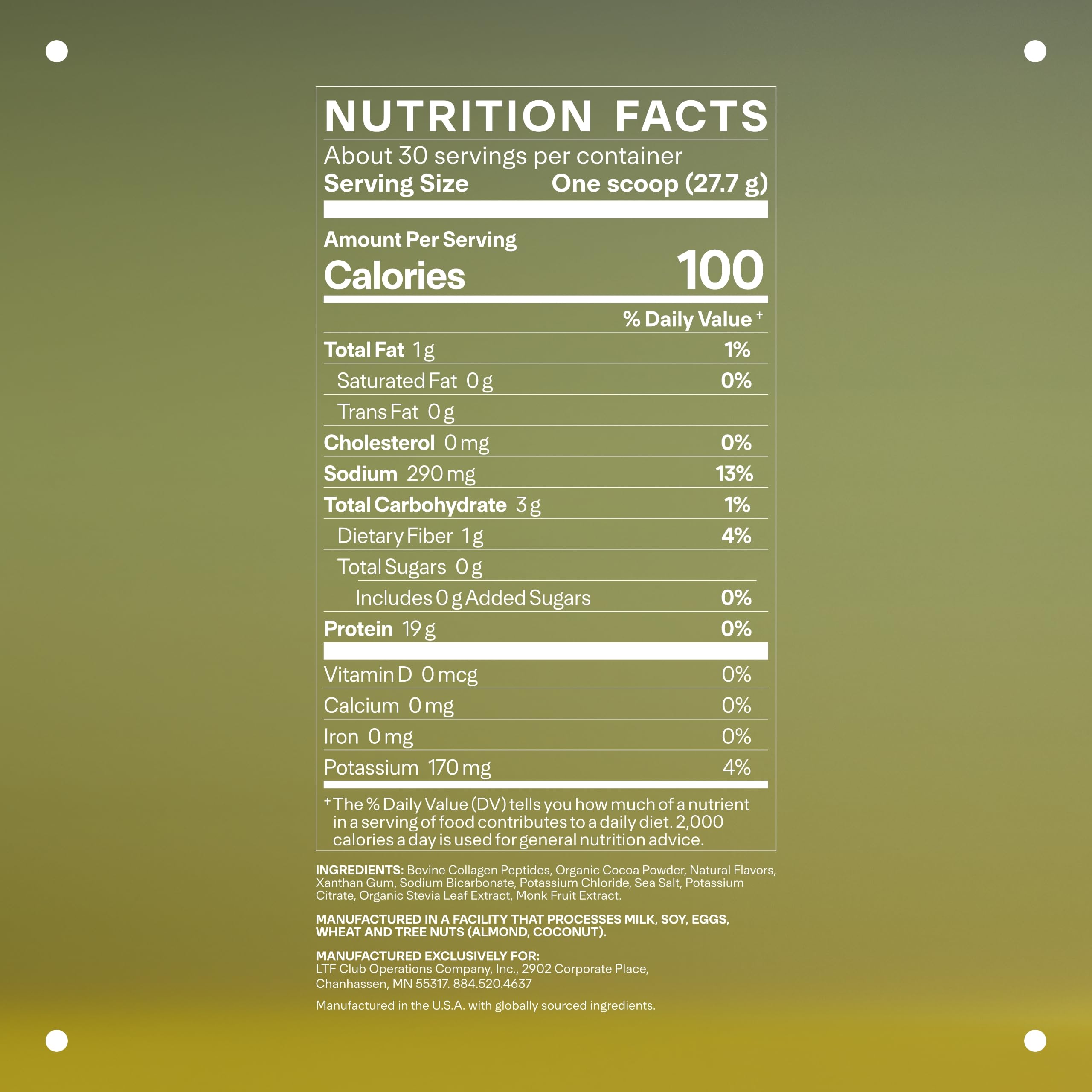 LTH Prime Collagen Peptides - Premium Collagen Powder for Digestive Health - Supports Healthy Joints, Hair, Nails & Skin - Hydrolyzed Collagen from Grass-Fed Cows - Chocolate - 30 Servings