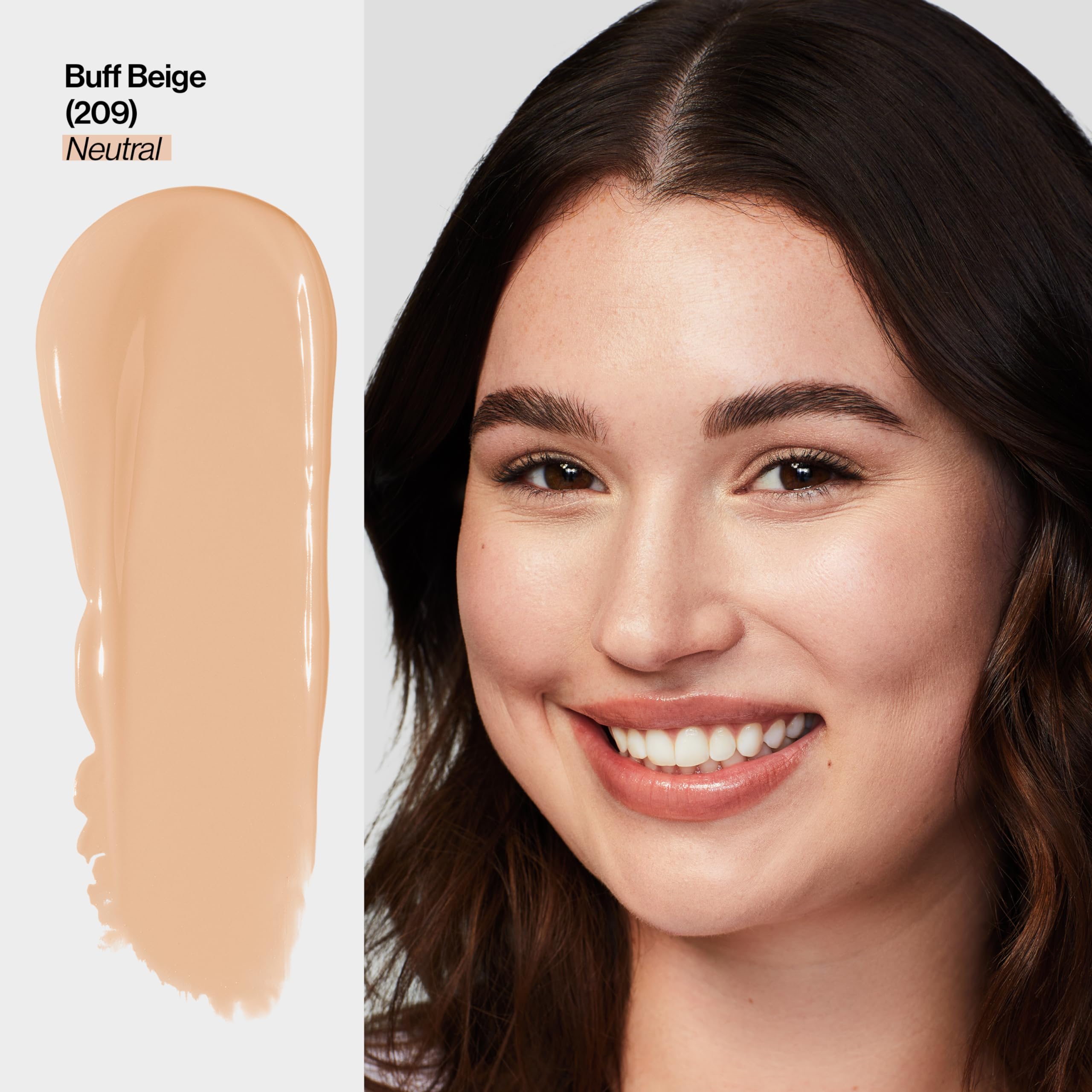 Revlon Illuminance Tinted Serum, Triple Hyaluronic Acid, Evens Out Skin Tone Over Time and Hydrates All Day, SPF 15, 209 Buff Beige, 0.94 fl oz.