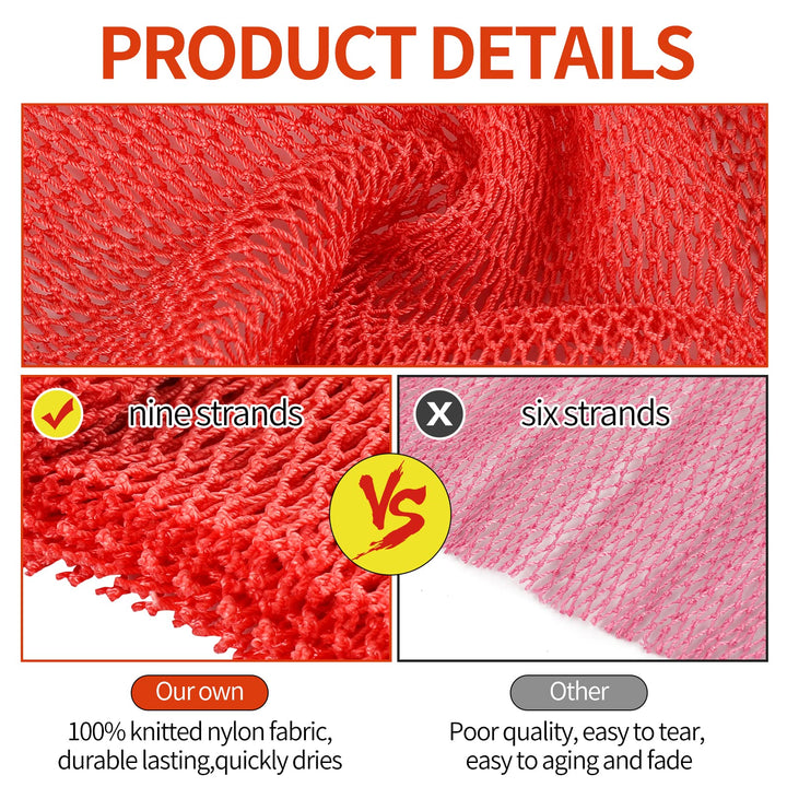 2 Pieces African net Sponge for exfoliating ,African exfoliating net, African wash net, African Ghana Sapos scrubbing washcloth rag for Smoother Skin and Daily use