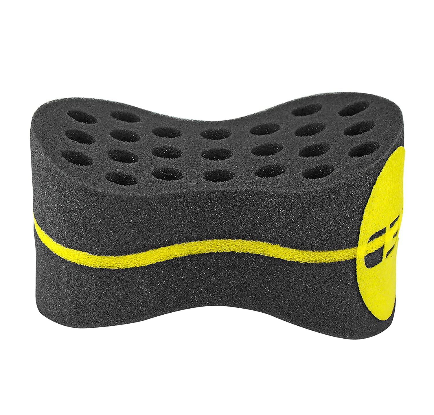 New Oval Double Side Two in One, Big and Small Holes The Original NuDred Twist Hair Sponge Afro Braid Style Dreadlock Coils Wave Hair Curl Sponge Brush (Black)