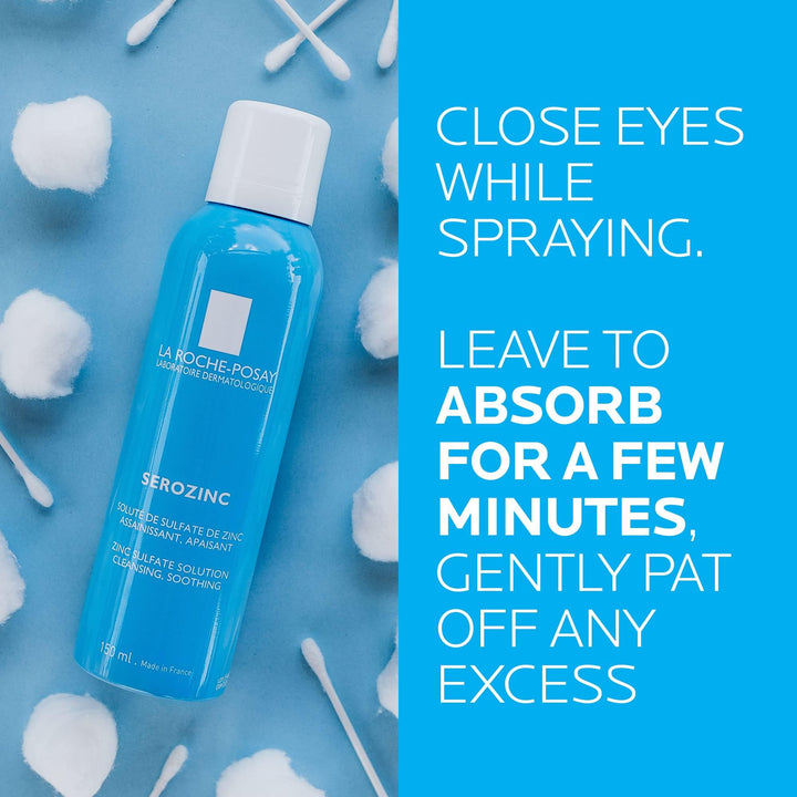 La Roche-Posay Serozinc Face Toner for Oily Skin with Zinc, 5 Fl oz