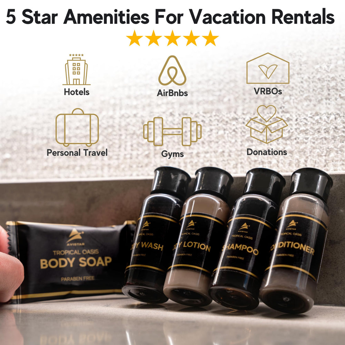 200 Piece Hotel Soap & Bulk Toiletries - Airbnb Essentials for Guests - Hotel Shampoo & Conditioner Supplies for Guests, Hotel Toiletries Bulk Set, Hotel Soaps & Toiletries Bulk, Hotel Amenities Bulk