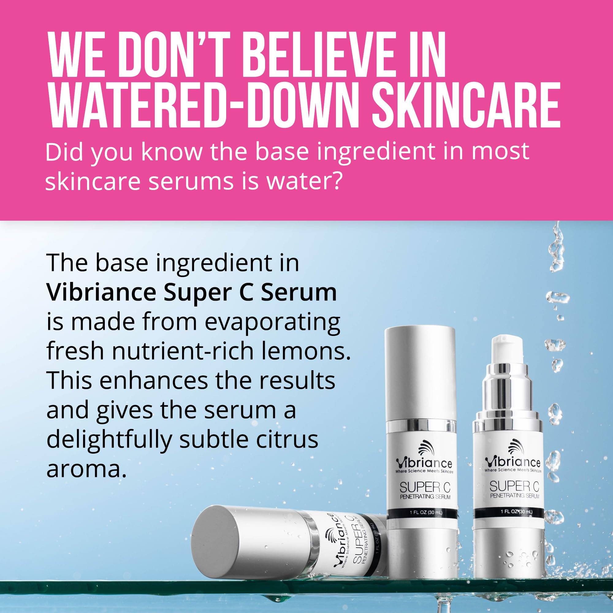 Vibriance Super C Serum for Mature Skin, Made in USA, All-in-One Vitamin Formula Hydrates, Firms, Lifts, Smooths, Targets Age Spots, Wrinkles, 1 fl oz