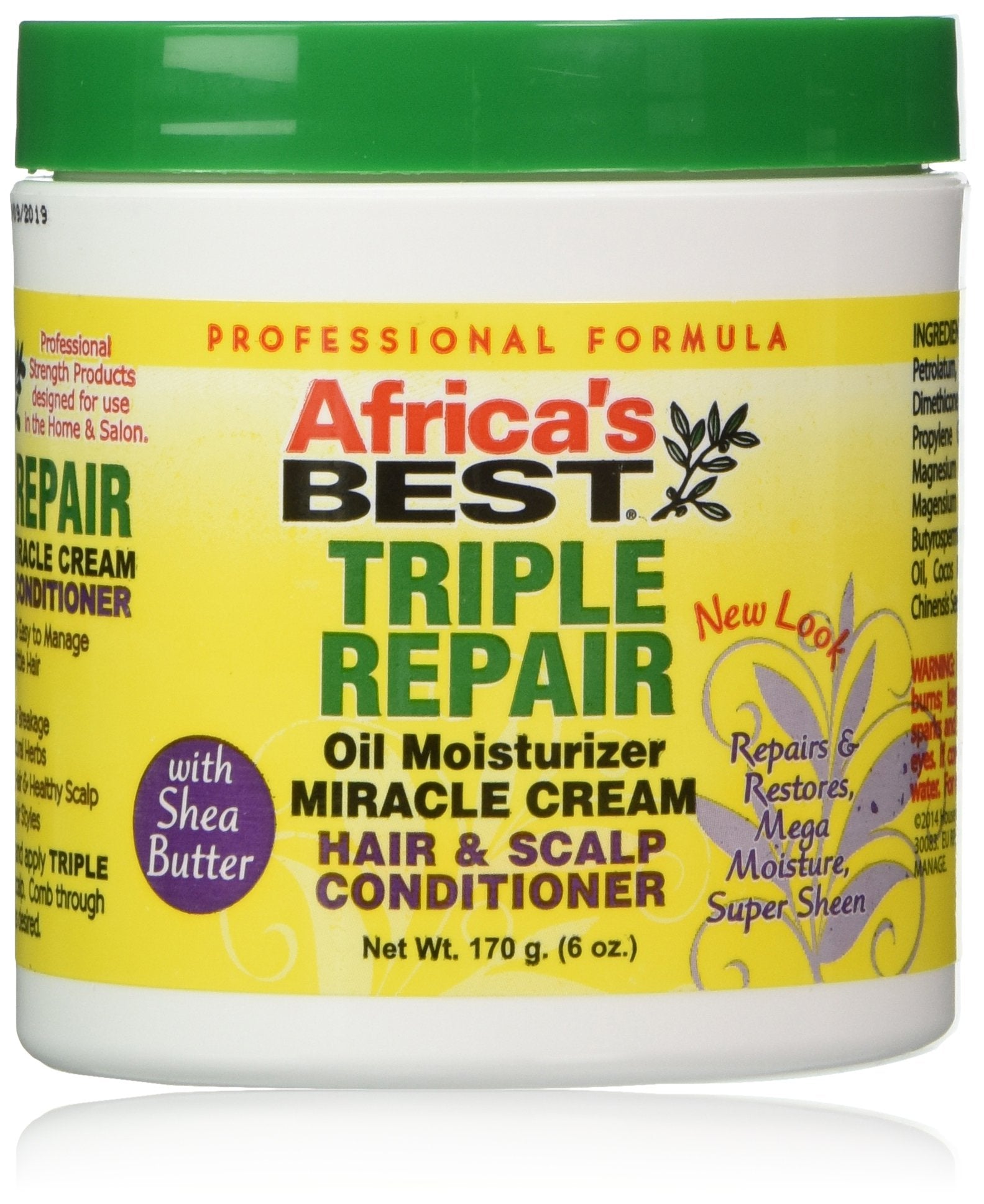 Africa's Best Triple Repair Oil Moisturizer Hair and Scalp Conditioner, 6 Ounce (Packaging May Vary)