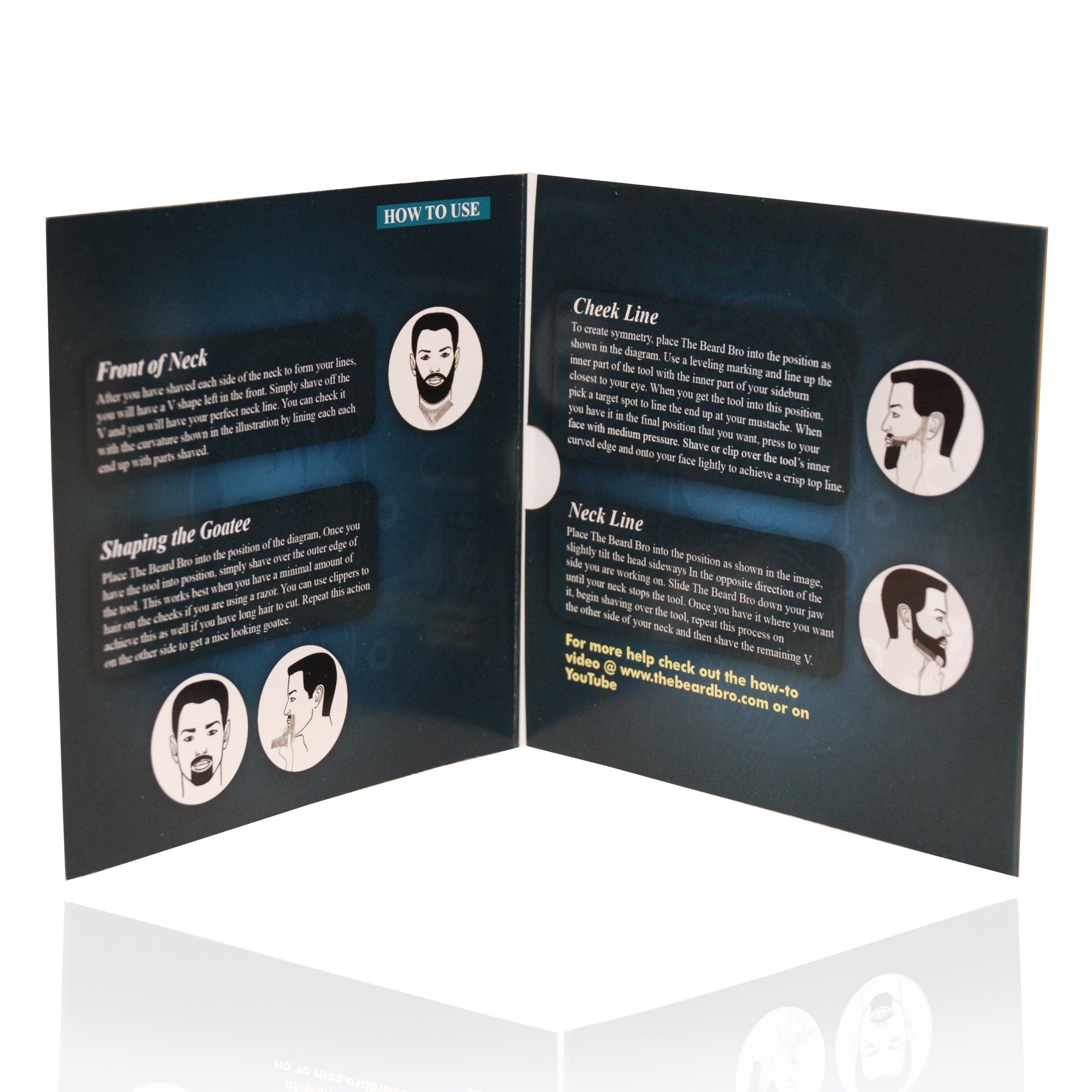 The Beard Bro- 7 Tools in 1 Professional Beard Shaping Tool For Perfect Lines and Symmetry- THE FIRST & ORIGINAL