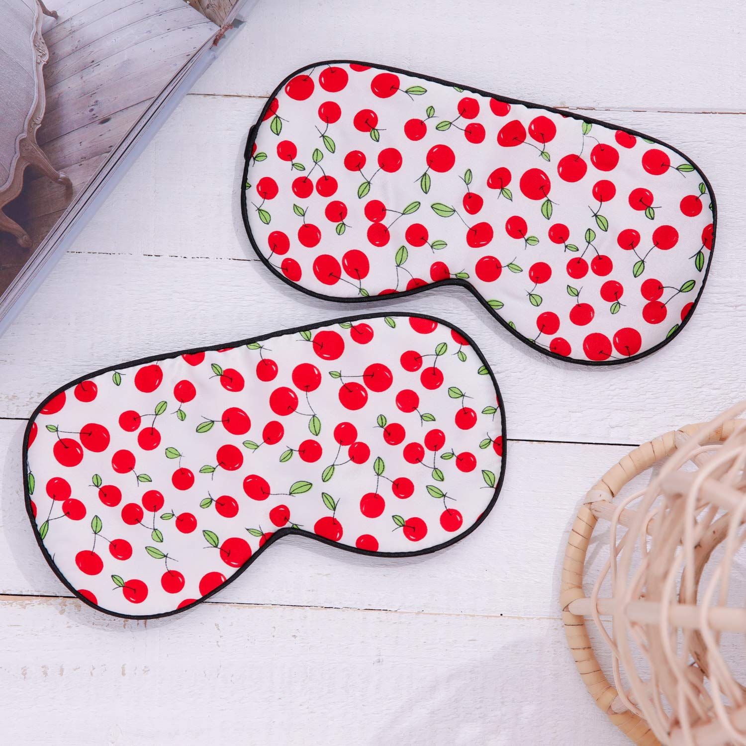 #18: Maxfeel 100% Pure Silk Eye Mask Sleep Eye Mask Eye Cover Eyeshade Sleeping Eye Mask Printed Colors (#18)