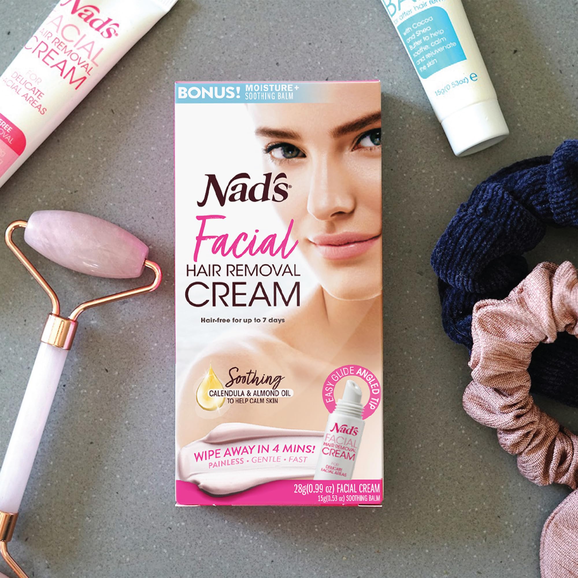 Nad's Gentle & Soothing Facial Hair Removal For Women - Sensitive Depilatory Cream For Delicate Face Areas, 0.99 Oz (4446)