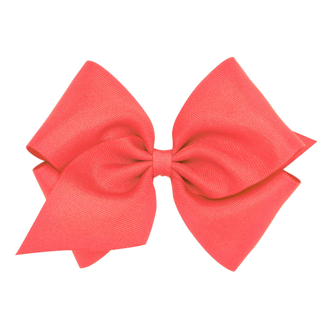 Wee Ones Girls' Classic Grosgrain Hair Bows on a WeeStay No-Slip Hair Clip, Handmade, Mini King, Watermelon