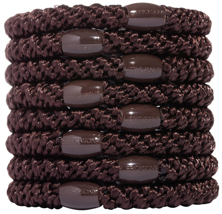 L. Erickson Ponytail Holders - Set of Eight - Espresso by L. Erickson