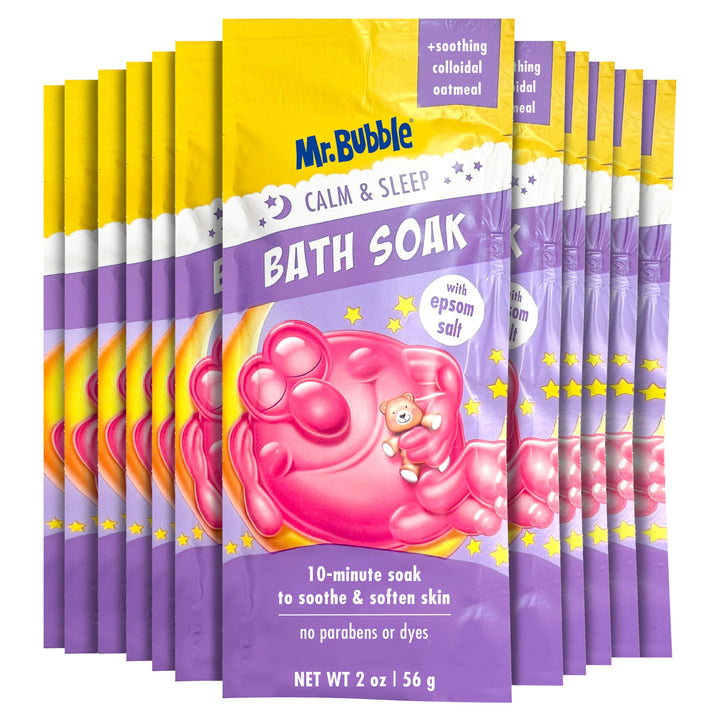 Mr. Bubble Calm & Sleep Bath Soak with Epsom Salt, 2 oz., Pack of 12