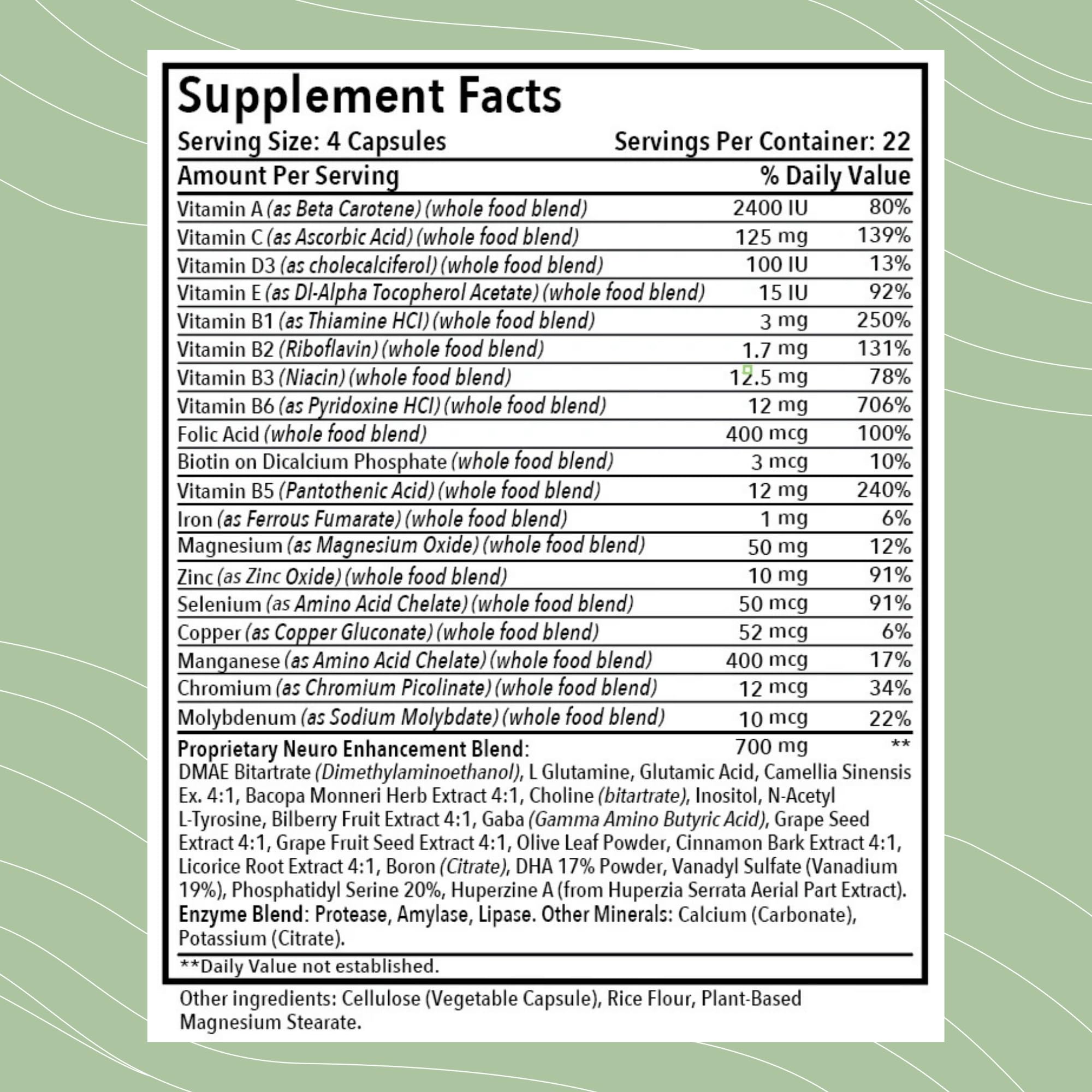 Opti Nutrients by Dr BrimHall | Opti-Brain Consciously Sourced| 90 Capsules