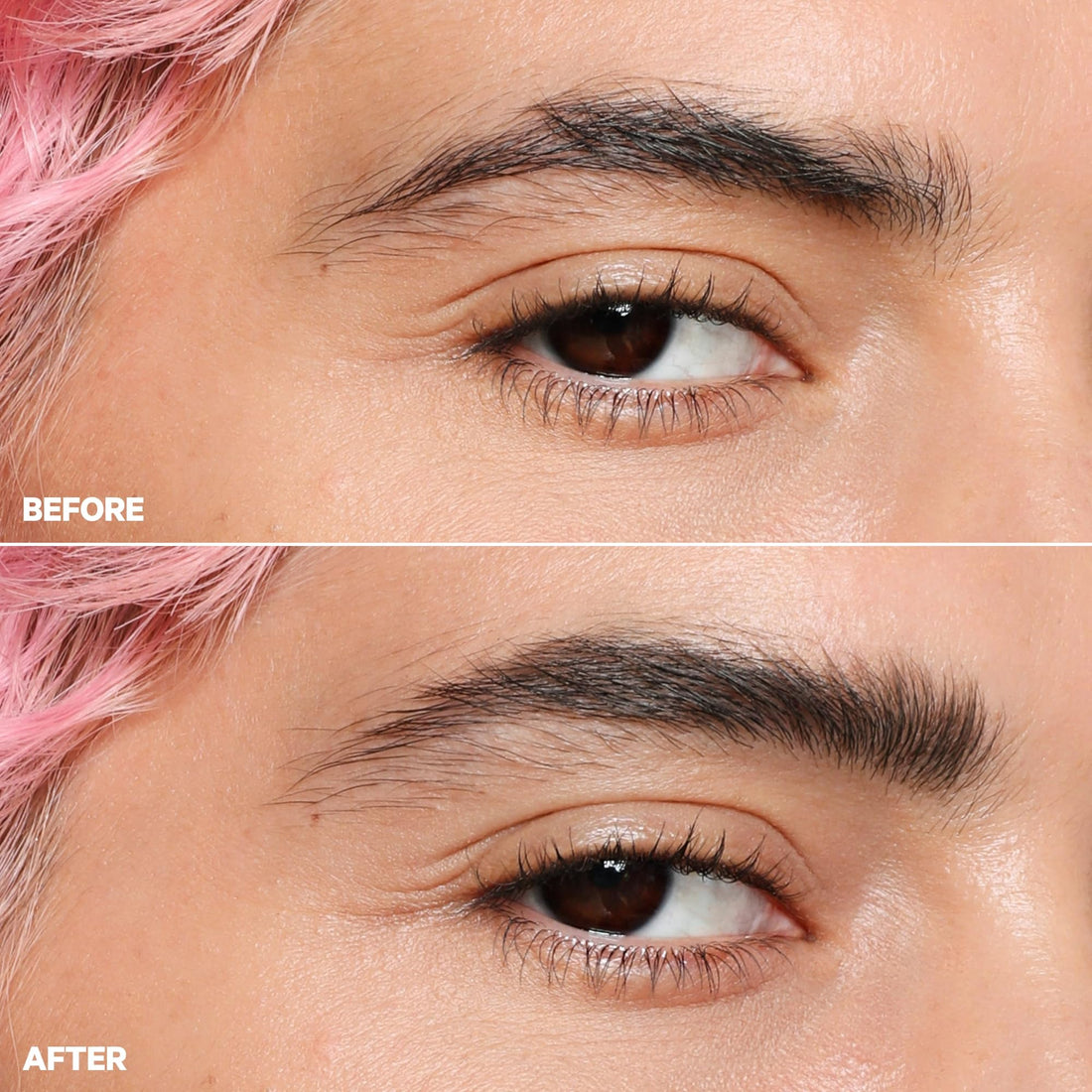 Milk Makeup KUSH Fiber Brow Gel – Tinted Gel Fluffs, Fills + Holds Eyebrows for a Fuller, Natural Look – Conditioning, Vegan Formula – Herb (Medium Brown), 0.15 oz