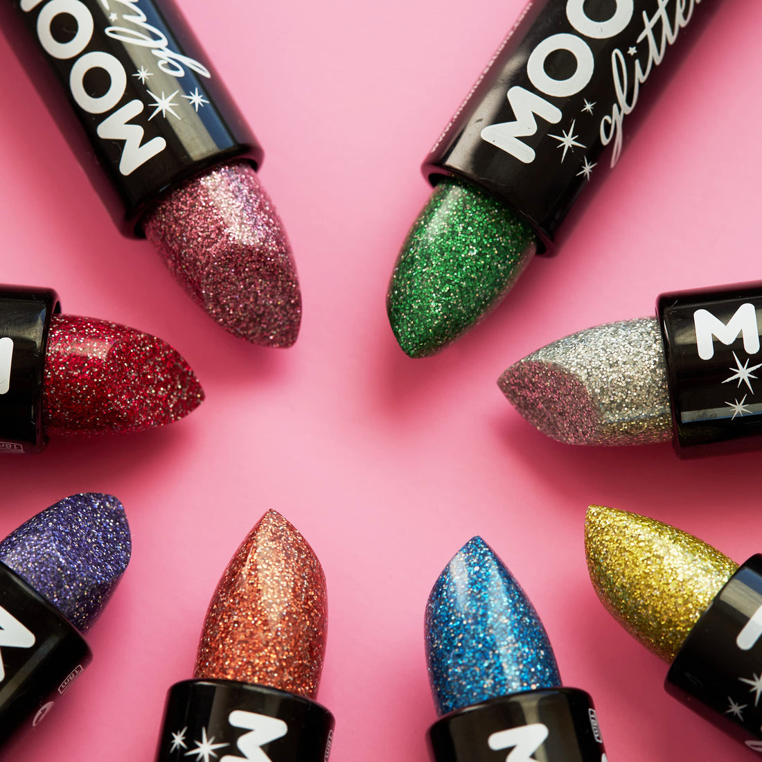 Moon Glitter Holographic Glitter Lipstick by Moon Glitter - 0.17oz - Set of 5 colours