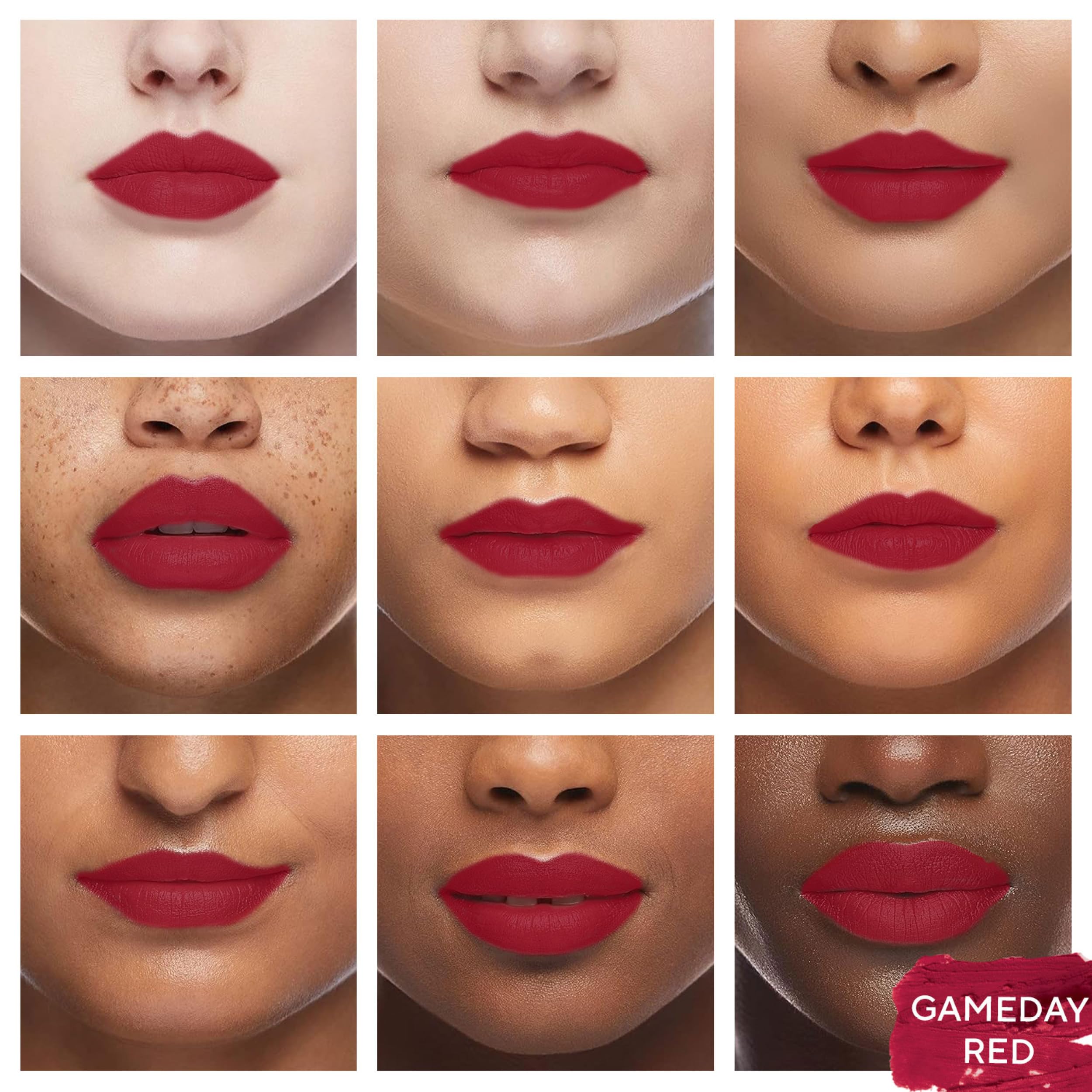 Mirabella Velvet Matte Lip Crayon - Long Lasting Lipstick Crayon & Lip Liner - Retractable, Highly Pigmented Lip Tint & Moisturizing Antioxidant Formula - Gameday Red