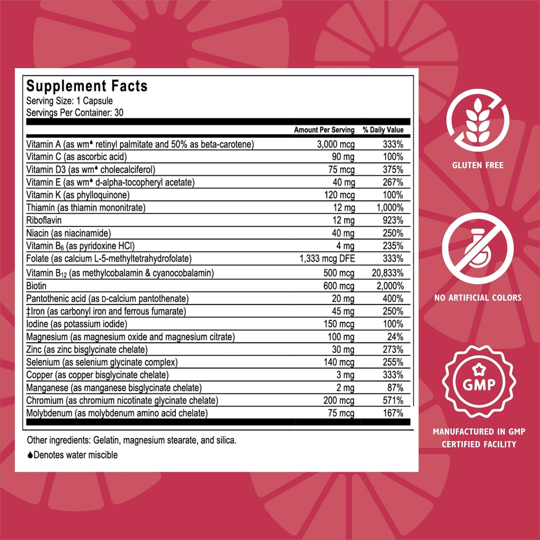 Celebrate Vitamins CelebrateONE 45, 45mg Iron - One A Day Bariatric Multivitamin, Essential Vitamins & Minerals - Gastric Bypass & Sleeve Gastrectomy Supplement (30 Capsules)