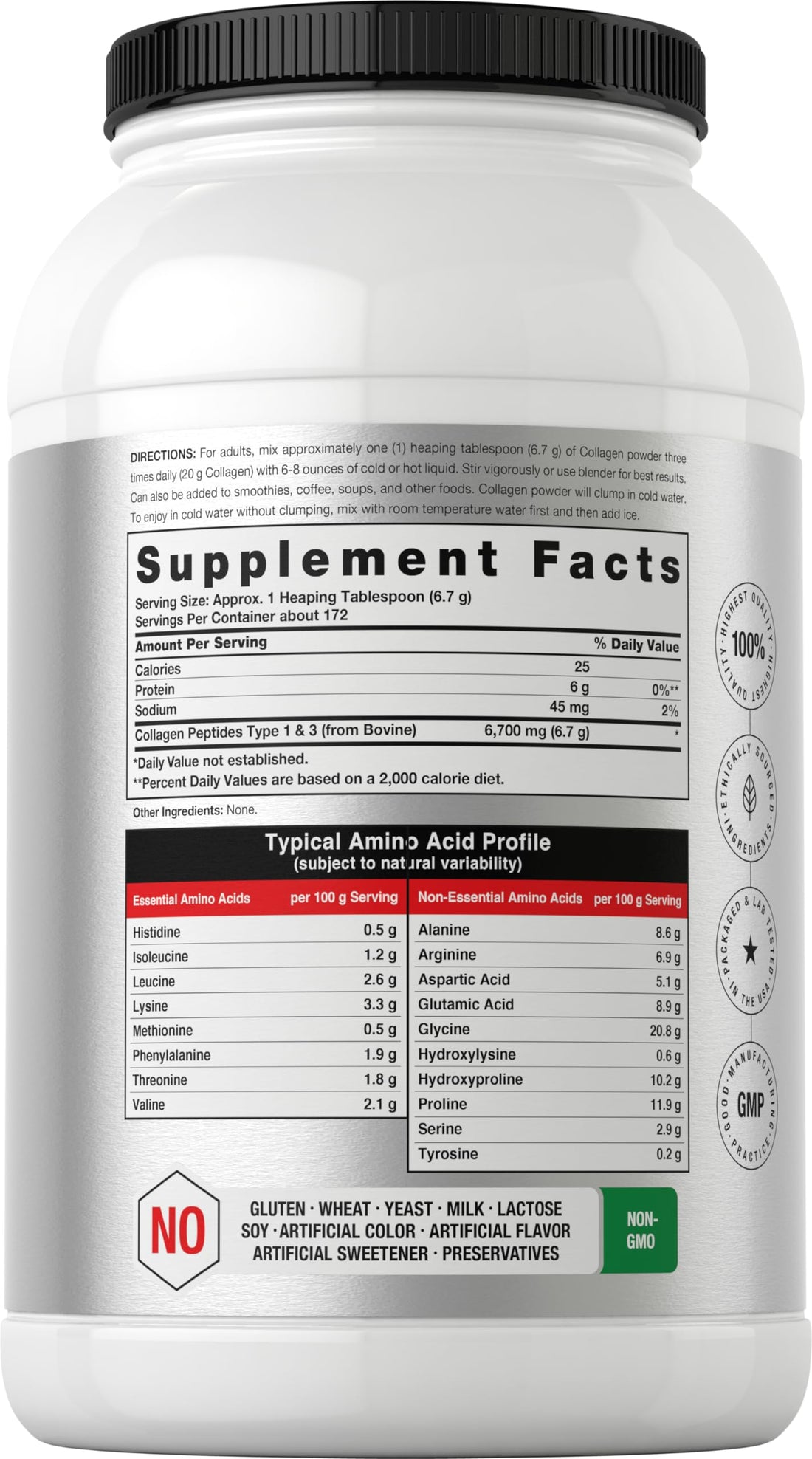 Horbaach Collagen Peptides Powder 40 oz | Unflavored | Type 1 and 3 Protein Collagen | Keto and Paleo Supplement | Grass Fed, Non-GMO, Gluten Free