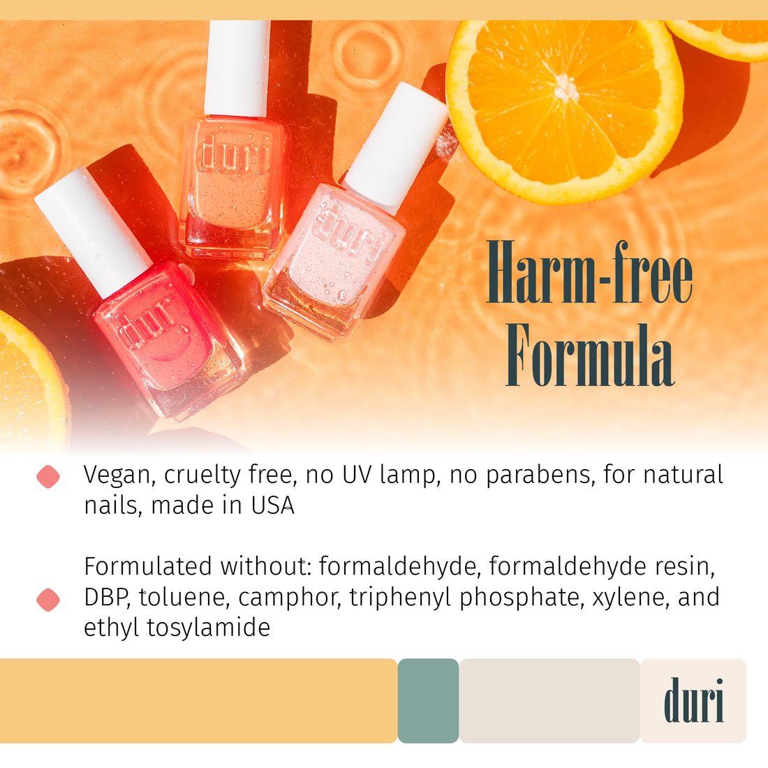 duri Nail Polish, 153N, Bedeviled, Hot Neon Orange Shade, Matte Finish, .5 fl.oz.