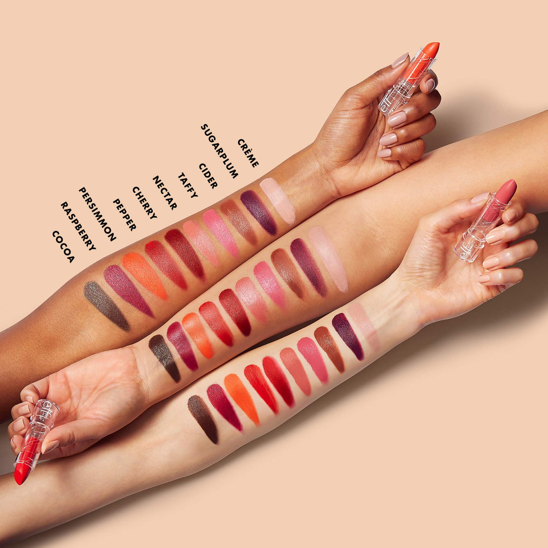 e.l.f. SRSLY Satin Lipstick, Silky, Smooth, Pigmented, Long Lasting, Provides Intense Color Payoff, Pepper, 10 Shades, Easy To Apply, 0.12 Oz