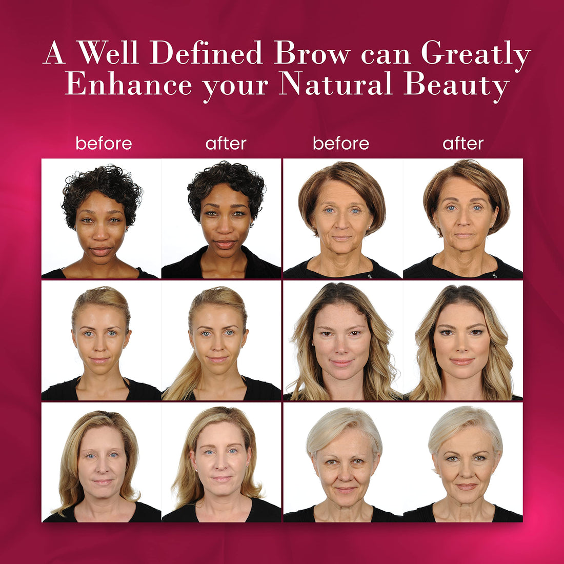 ybf Beauty Universal Automatic Eyebrow Pencil Duo - For All Natural Hair Colors & Skin Tones - Dual-Ended Brow Pencil With Spoolie Brush - Paraben-Free and Cruelty-Free - Taupe - 2 x 0.005 Oz