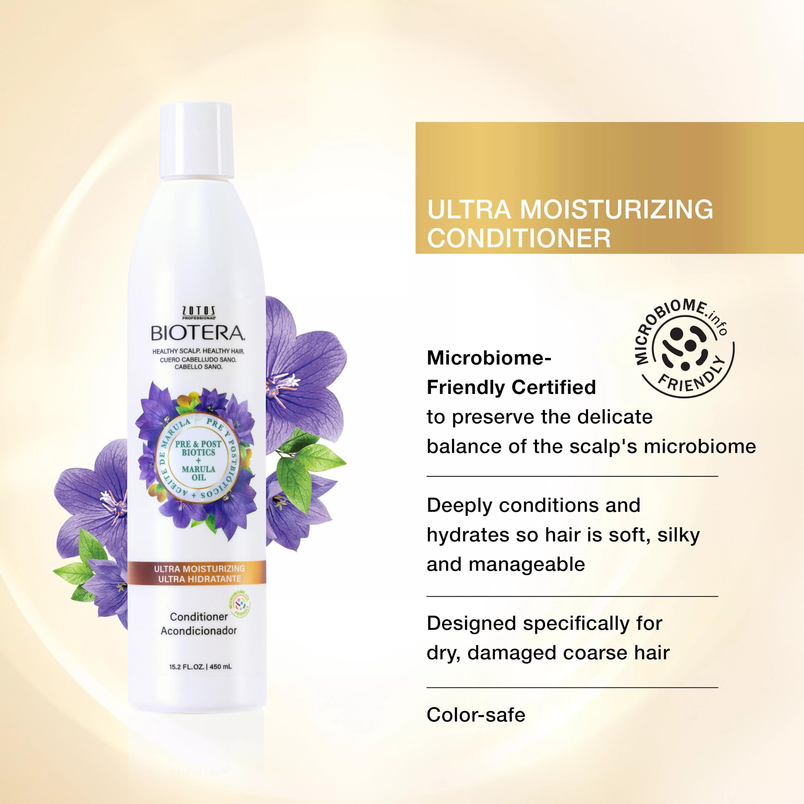 Biotera Ultra Moisturizing Conditioner | Hydrates Dry, Damaged, Coarse Hair | Microbiome Friendly | Vegan & Animal Test Free | Paraben & Sulfate Free | Color-Safe | 32 Fl Oz