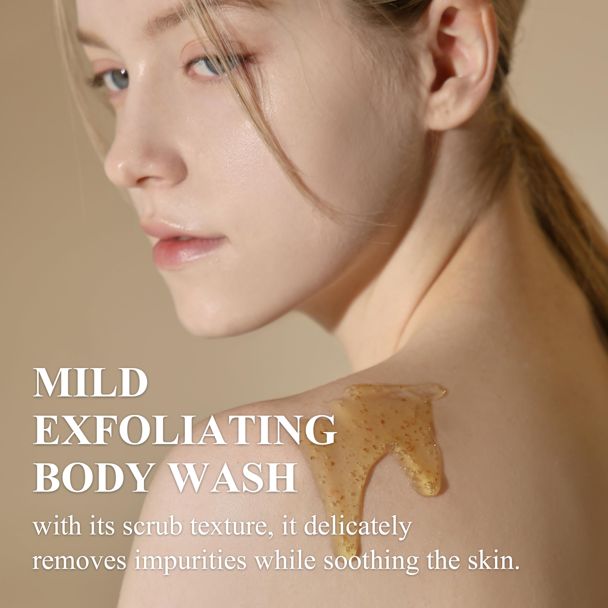 Perfumed Body Wash, Sage Amber Purple Tea (17.63oz/500ml) - Hydrating Body Cleanser for Sensitive Skin - Korean Skin Care with Herbs - Gentle, Moisturizing, Non-Sticky, Floral Woody Scent