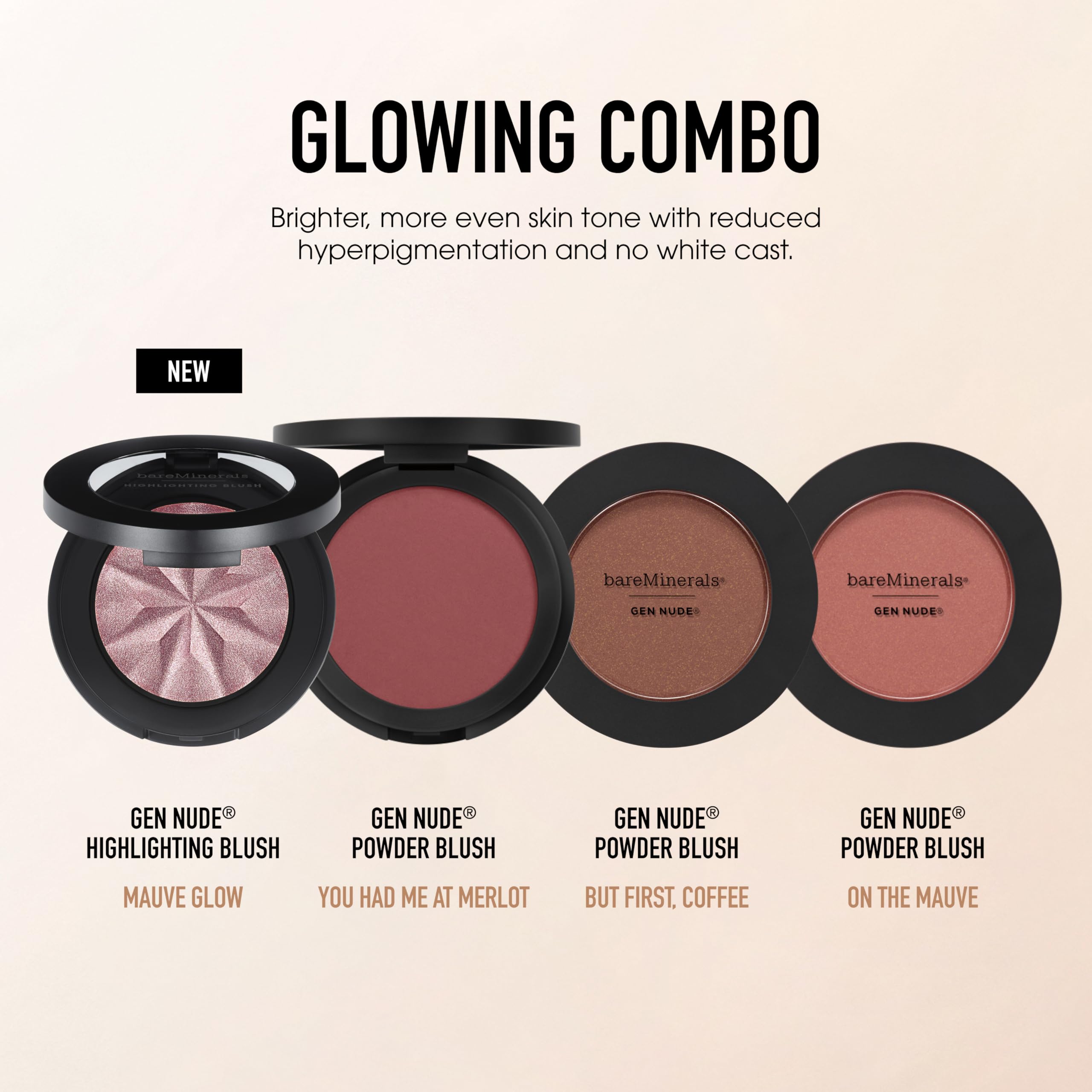 bareMinerals Gen Nude Powder Blush, Mineral-Based Pressed Powder Blush - You Had Me at Merlot