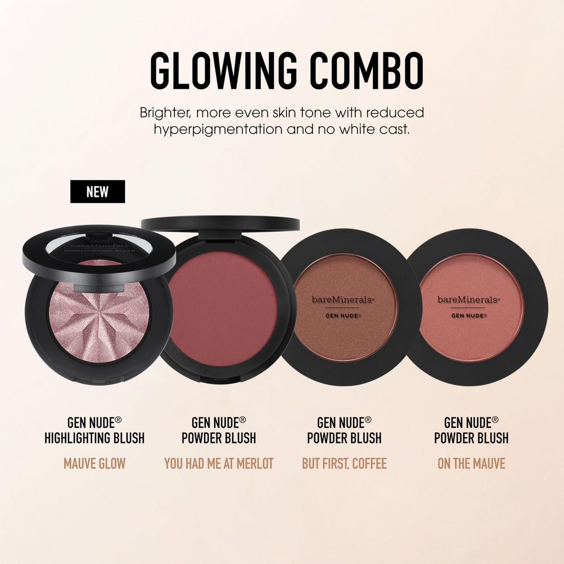 bareMinerals Gen Nude Powder Blush, Mineral-Based Pressed Powder Blush - You Had Me at Merlot