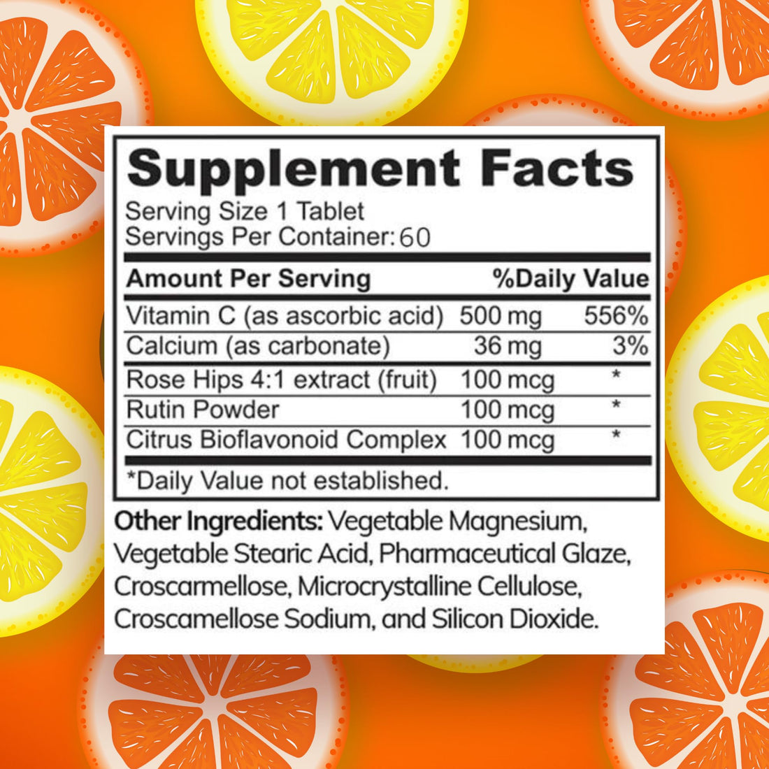 Zaytun Vitamins Halal Vitamin C 500mg Tablets with Rose HIPS Supports Immune System, Natural Antioxidant with Citrus Bioflavonoids - Vegan - Gluten-Free - 2 Months Supply - Halal Vitamins