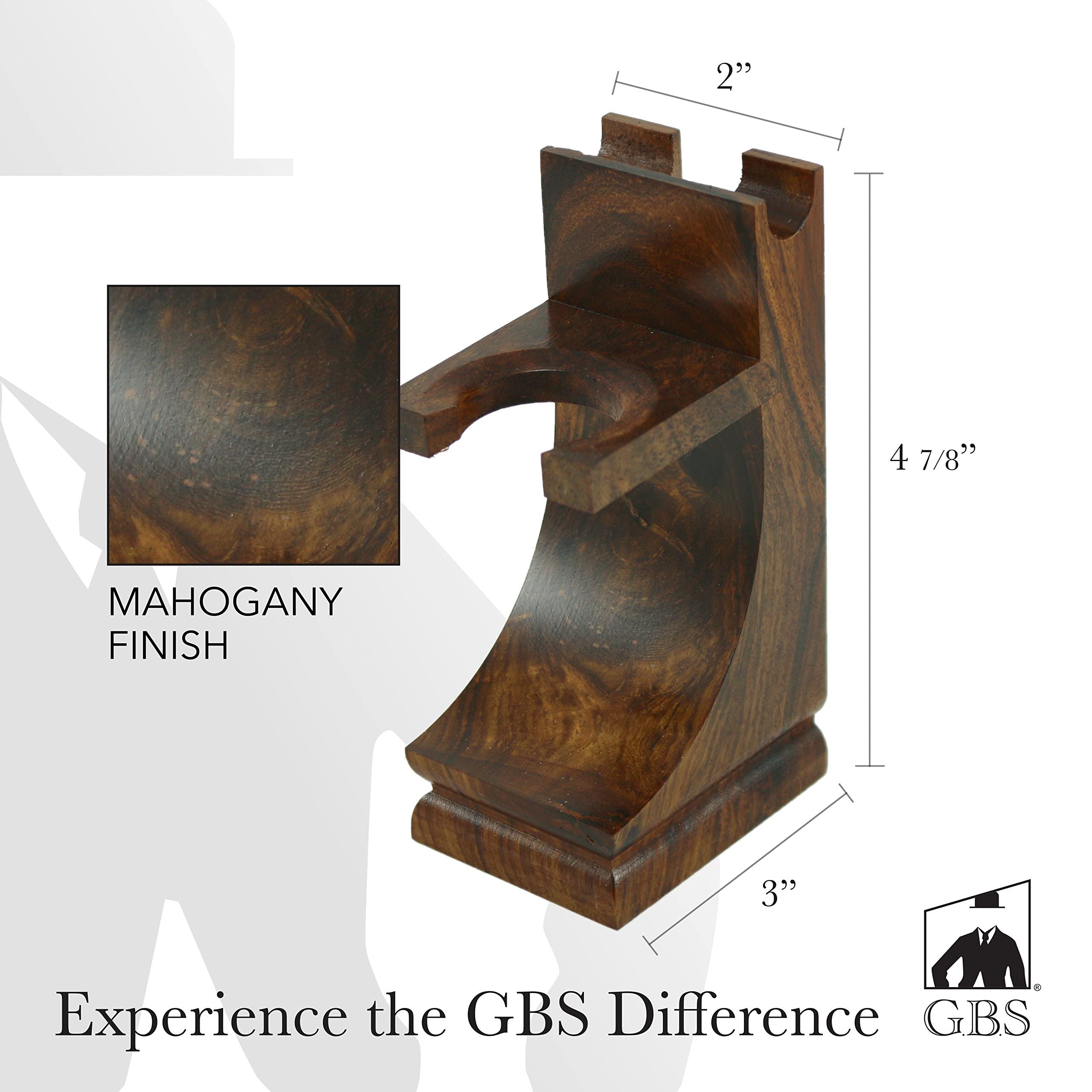 GBS Wood Brush and Razor Stand
