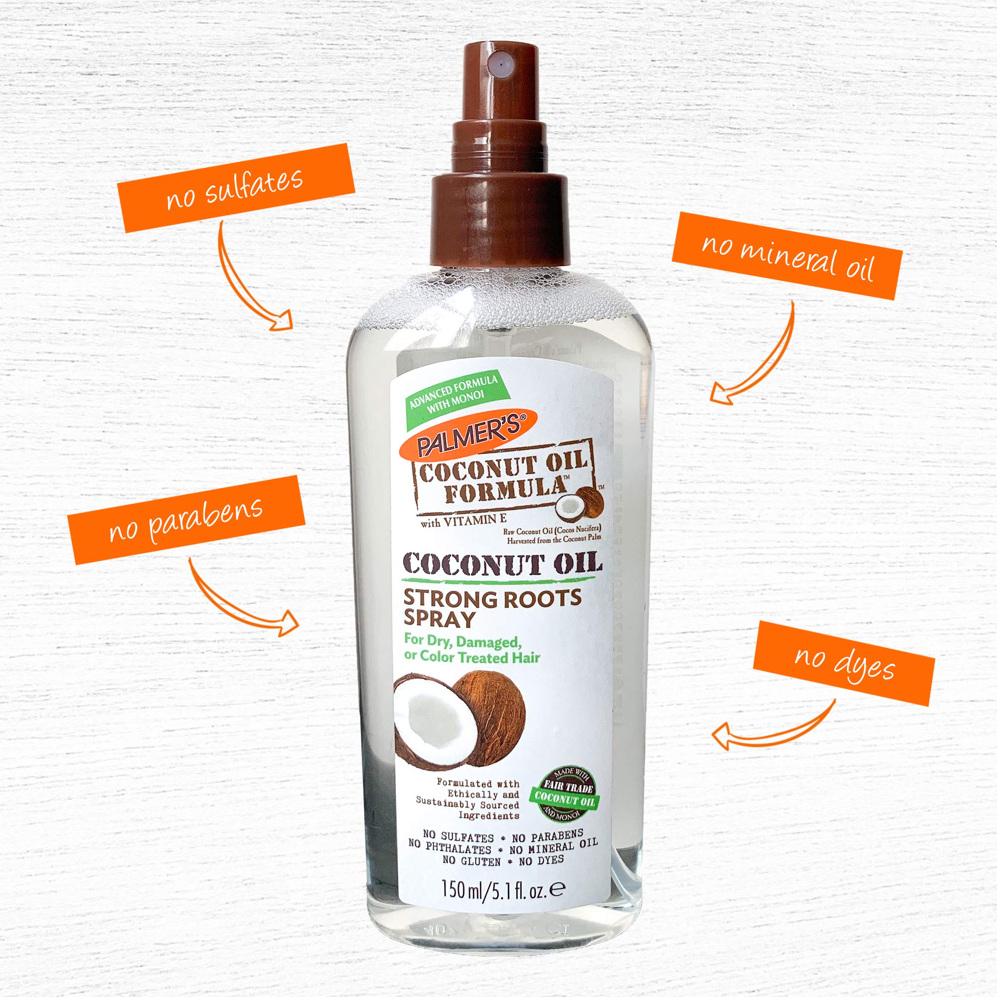 Palmer's Coconut Oil Formula Strong Roots Spray, 5.1 fl. oz., Pack of 2