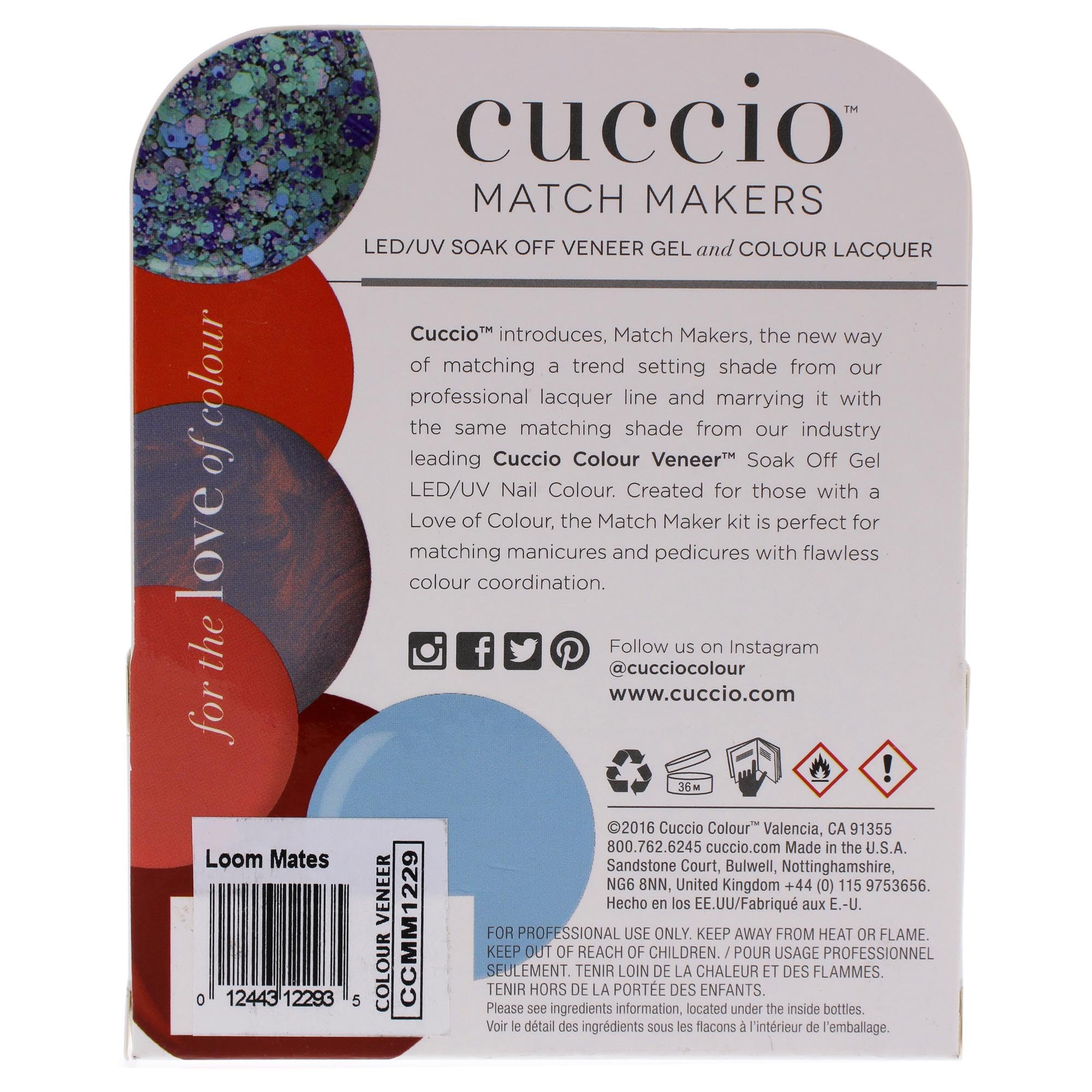 Cuccio Match Makers - Veneer Gel & Lacquer - Loom Mates - 0.43oz / 13ml Each