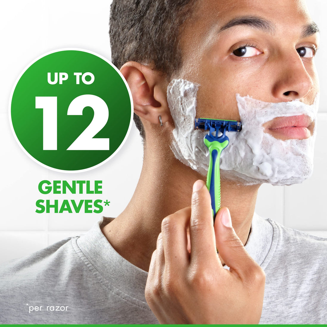 Gillette Sensor3 Sensitive Disposable Razors for Men, 16 Count, Enhanced Lubrastrip Glides Easily Over Your Skin