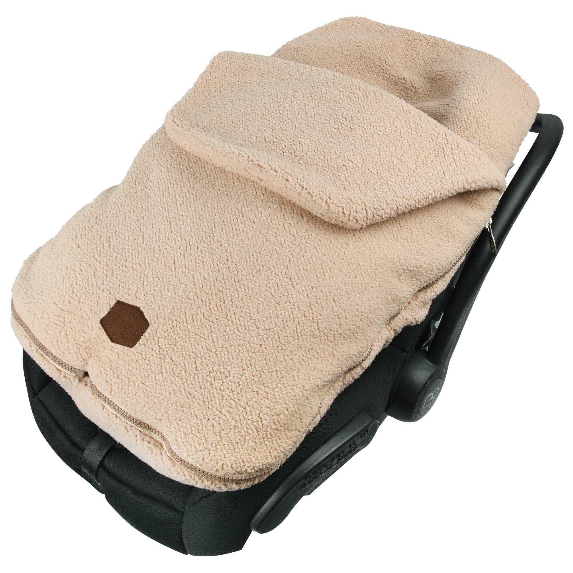 Tomy Cole Bundle Me Winter Baby Car Seat Cover and Bunting Bag - Sherpa Lined Infant Car Seat and Baby Carrier Cover - Cozy Winter Baby Car Seat Covers - Original Shearling