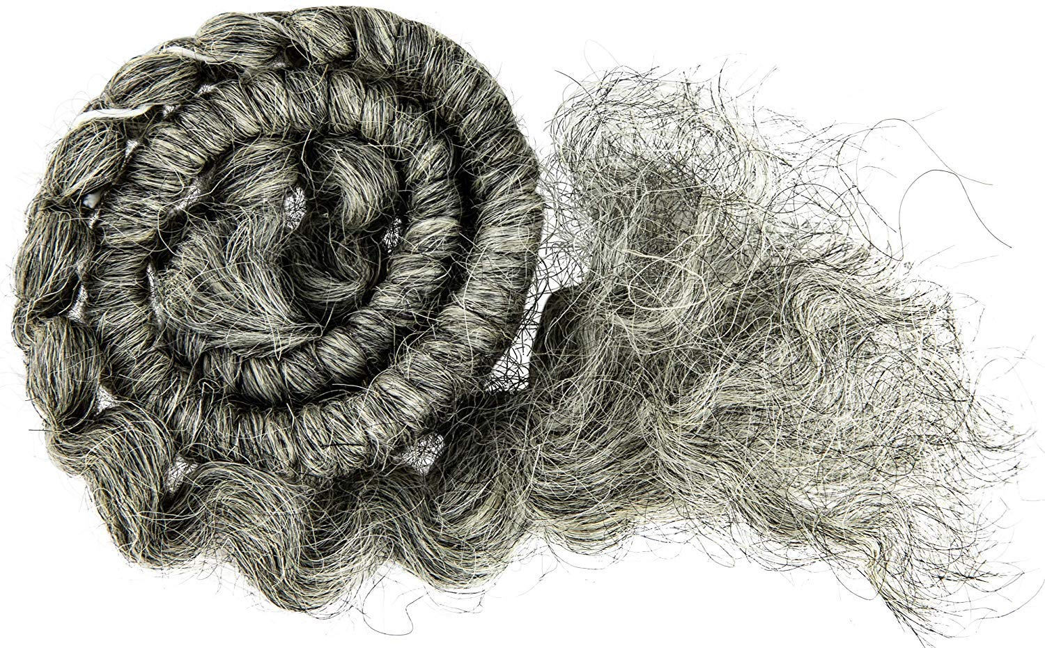 Mehron Crepe Hair 12-inch Braid (Medium Grey)